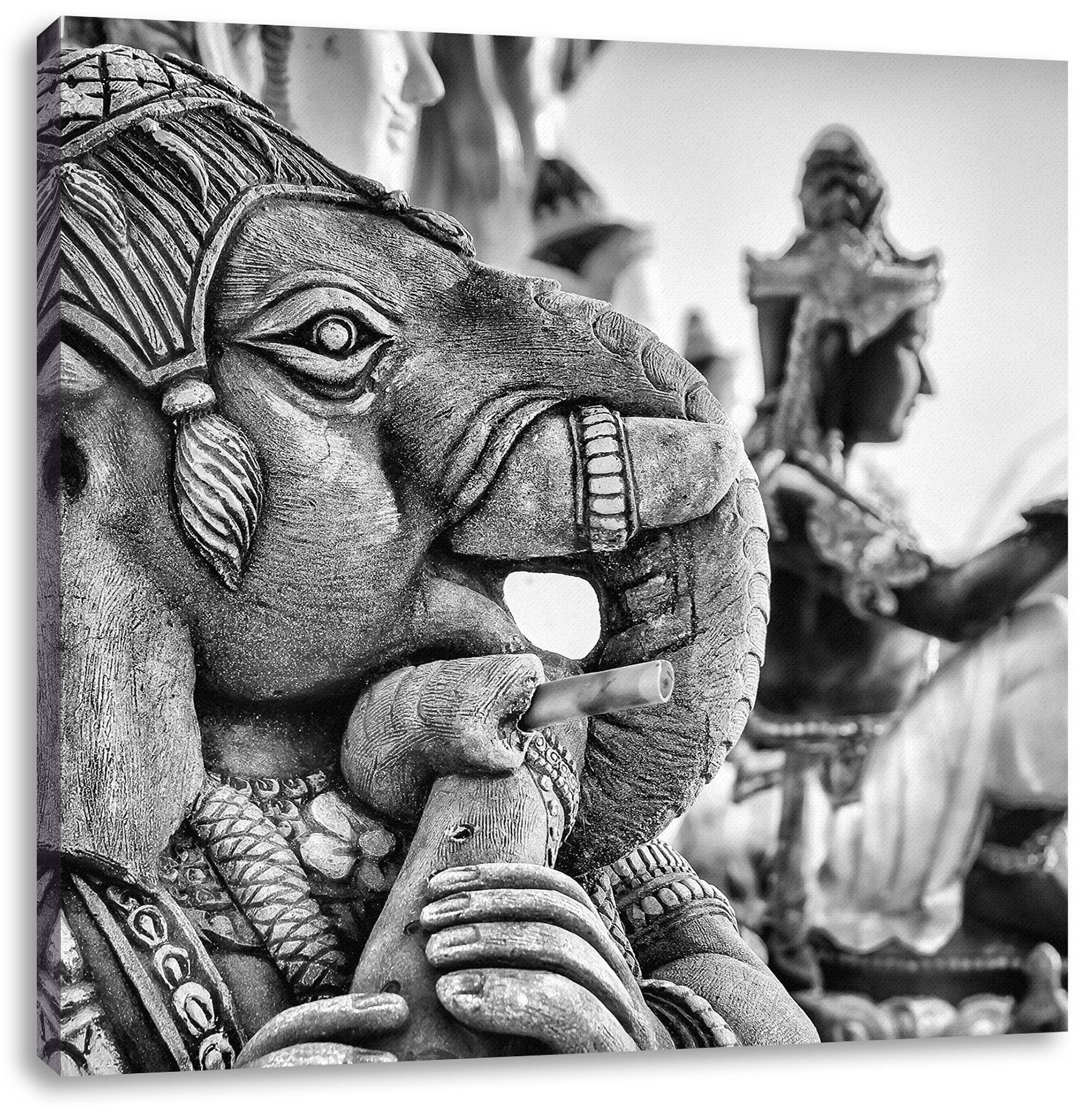 Pixxprint Leinwandbild Elefantengottheit in Elefantengottheit in St), Zackenaufhänger Thailand, Leinwandbild Thailand bespannt, (1 inkl. fertig