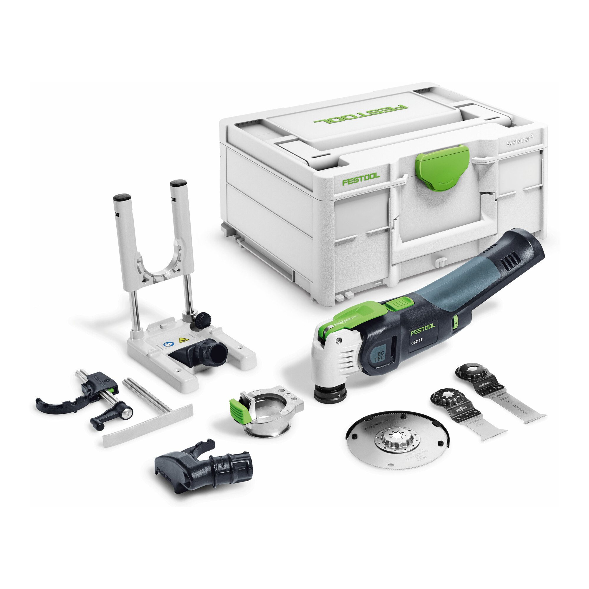 FESTOOL Akku-Multifunktionswerkzeug Festool Akku-Oszillierer OSC 18 E-Basic-Set VECTURO