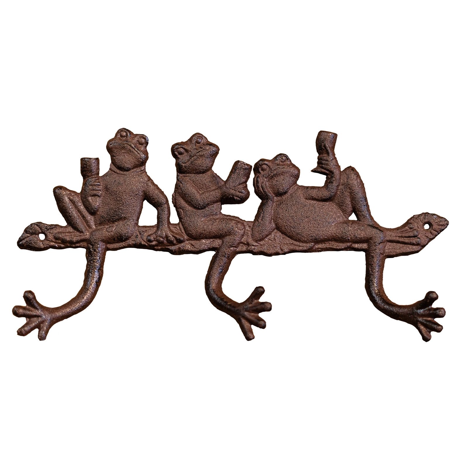 HTI-Line Garderobe Wandgarderobe Frösche (Stück, 1 St., 1x Garderobenleiste Frösche, ohne Montagematerial und Dekoration), Garderobenhaken Wandgarderobe Garderobe Gusseisen