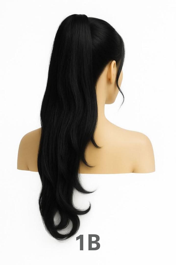 NOGI Kunsthaar-Extension NOGI Stain Elegance, Synthetik-Ponytail, 60 cm glatt für Volumen und elegante Verlängerung