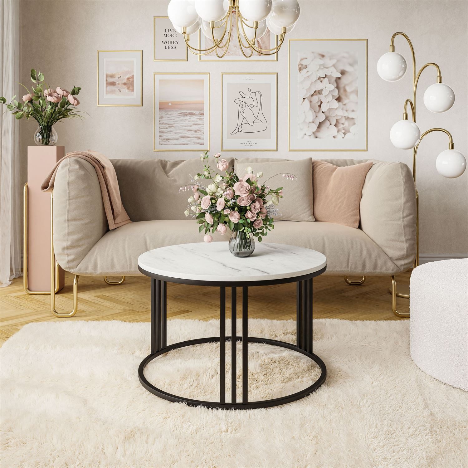 Lookway Couchtisch LORI LEVANTO mit weißem günstig online kaufen