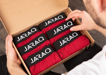 JARAQ Boxer JARAQ Bambus Boxershorts Herren 6er Pack Perfekte Passform Unterhosen für Männer S - 4XL Bordeaux