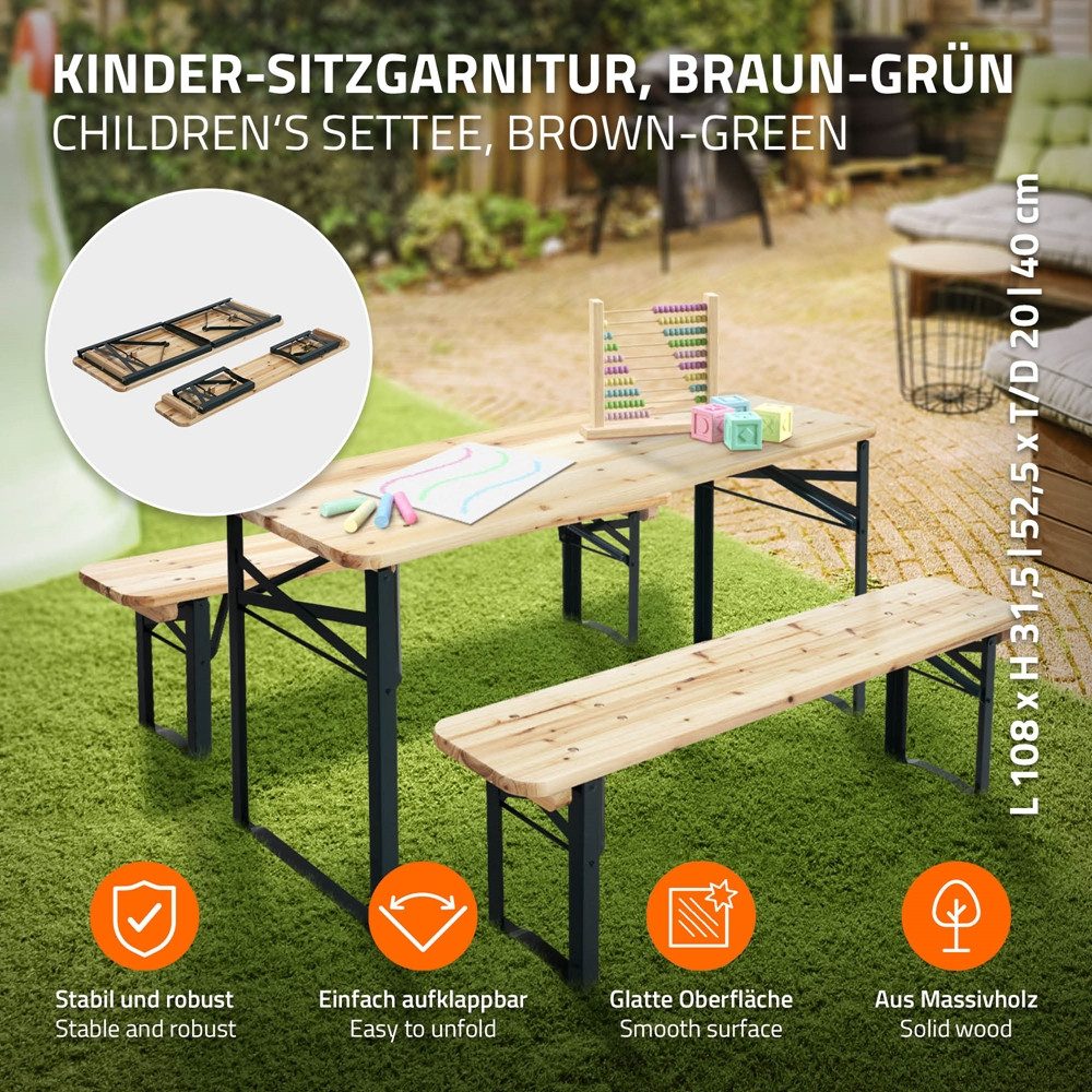 ML-DESIGN Garten-Kindersitzgruppe Kindersitzgarnitur für Draußen, Spielsitz günstig online kaufen