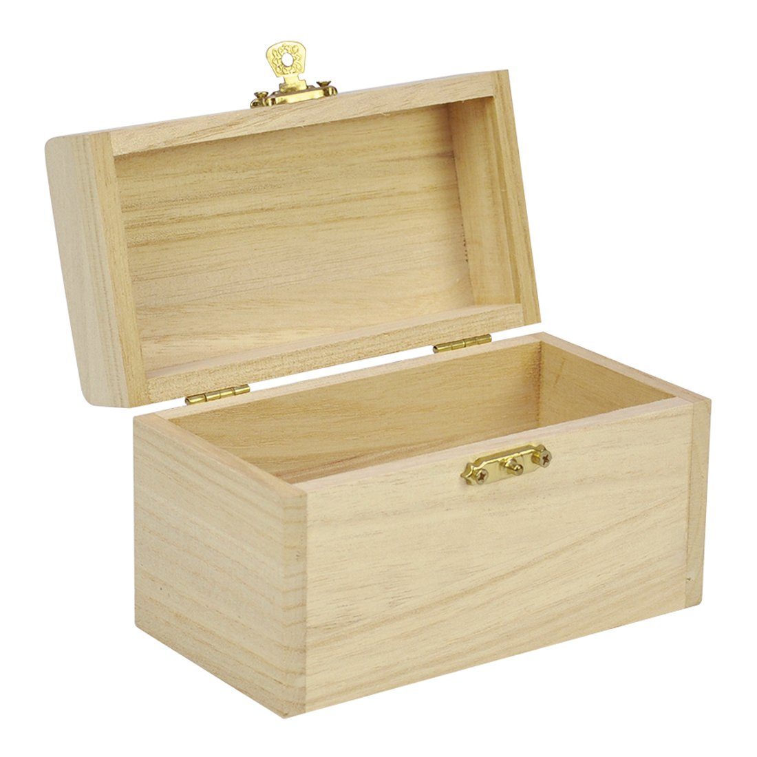 EDUPLAY Holzkiste Schatzkästchen / Schatzkiste zum bemalen, 13 x 8 x 7 cm, Holz (1 St), 13 x 8 x 7 cm, Holz