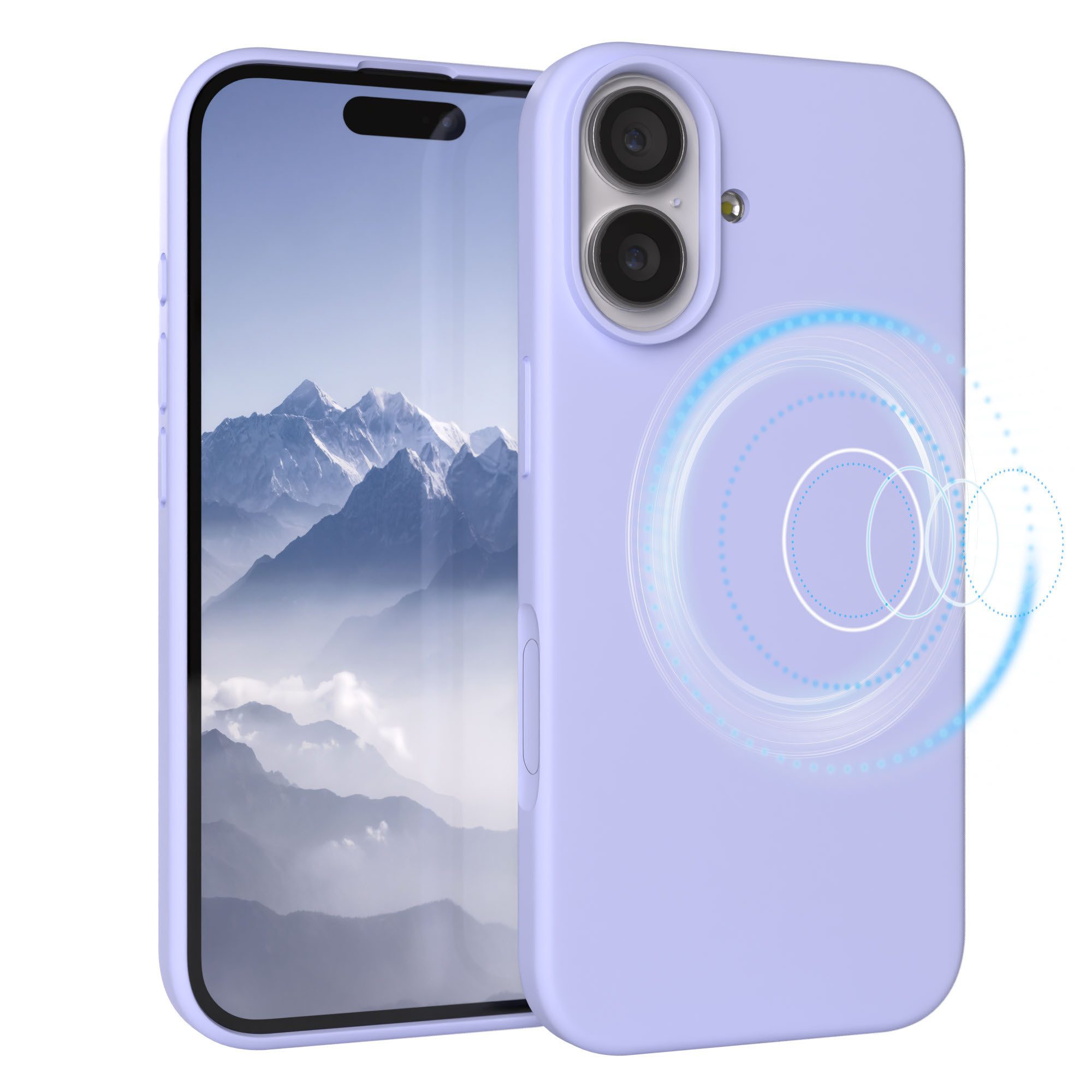 EAZY CASE Handyhülle für Apple iPhone 17 Hülle Silikon 6,3 Zoll, Handytasche aus Silikon Slimcover mit Displayscchutz Violett Lavendel