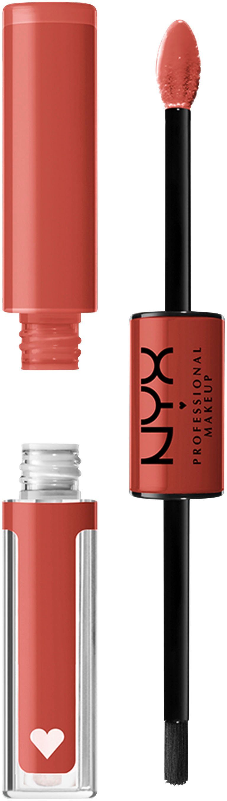 NYX Lippenstift Professional Makeup Shine Loud High Pigment Lip Shine, präziser Auftrag mit geformtem Applikator