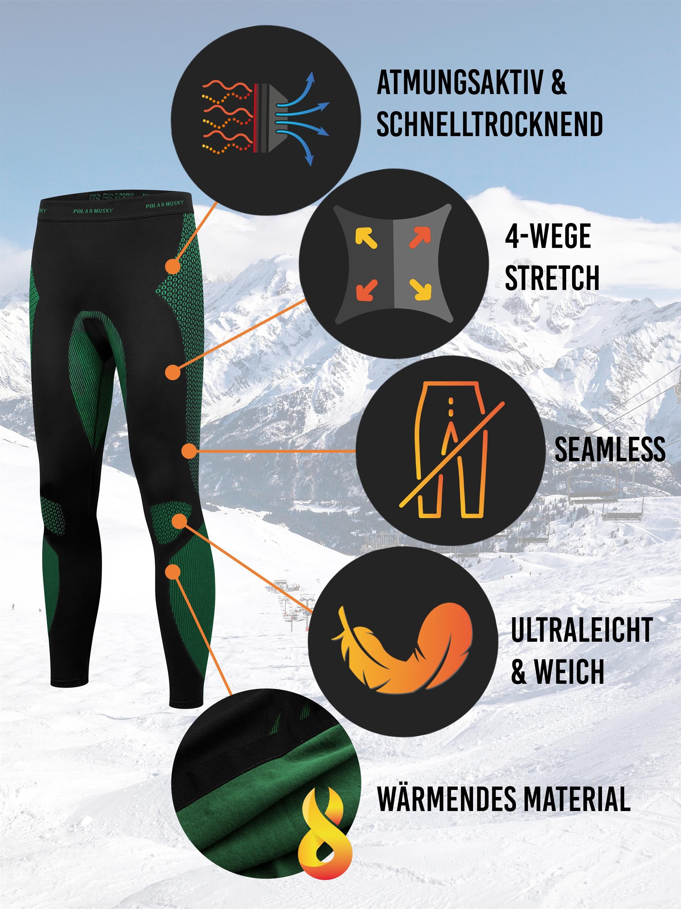 Polar Husky Funktionsunterhose Sport-Funktionsunterhose Anatomic Functional günstig online kaufen