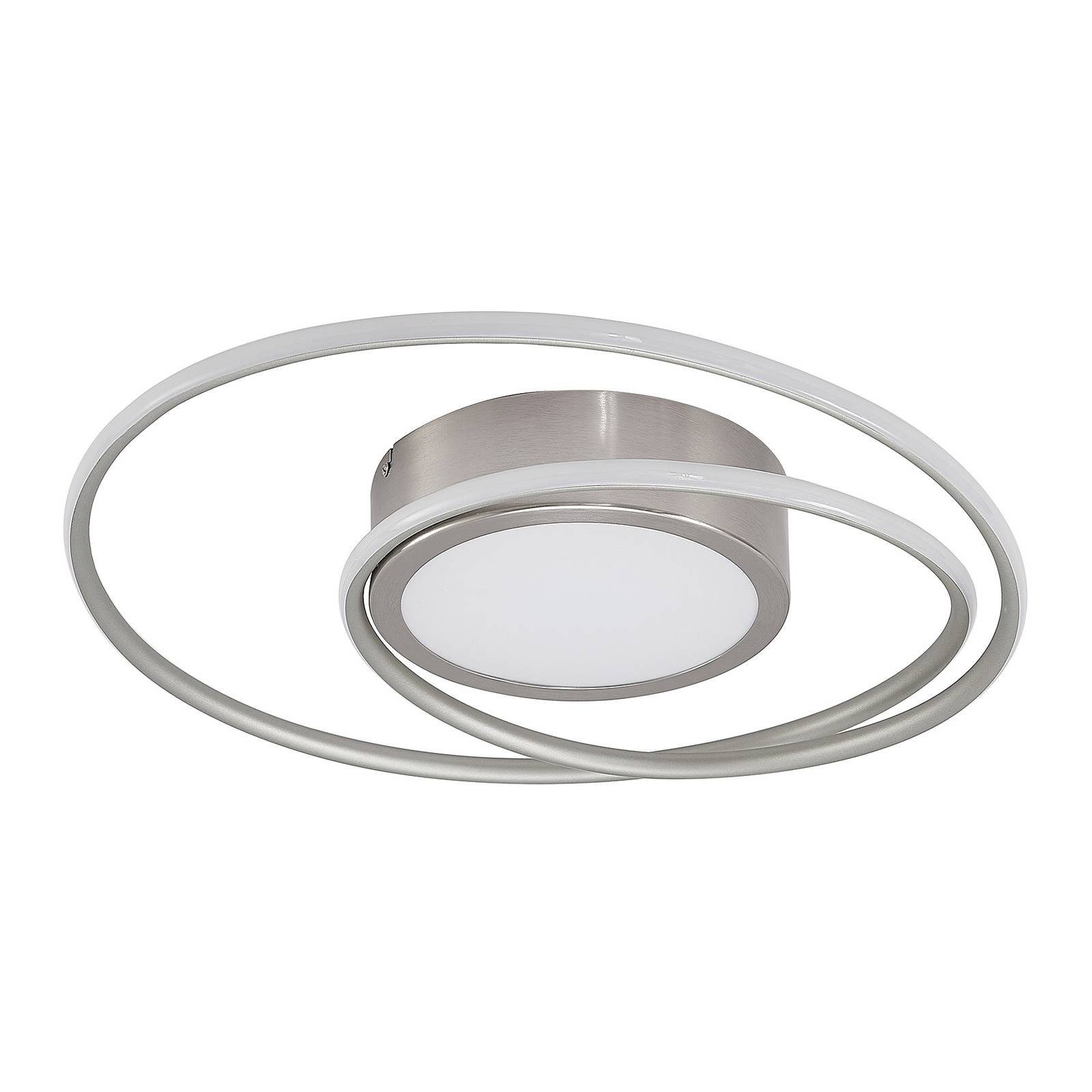 Lindby Deckenleuchten Bovia, LED, Metall, Alu Farbwechsel warmweiß / tageslicht IP20 mit Fernbedienung, LED 54 W gesamt, Farbwechsel warmweiß / tageslicht