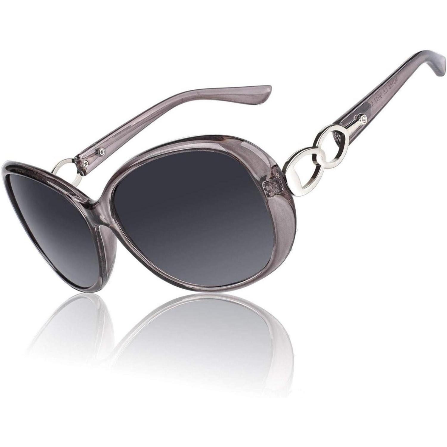 Retrosonnenbrille Sonnenbrille Damen Oversize Polarisierte UV400 A Grau