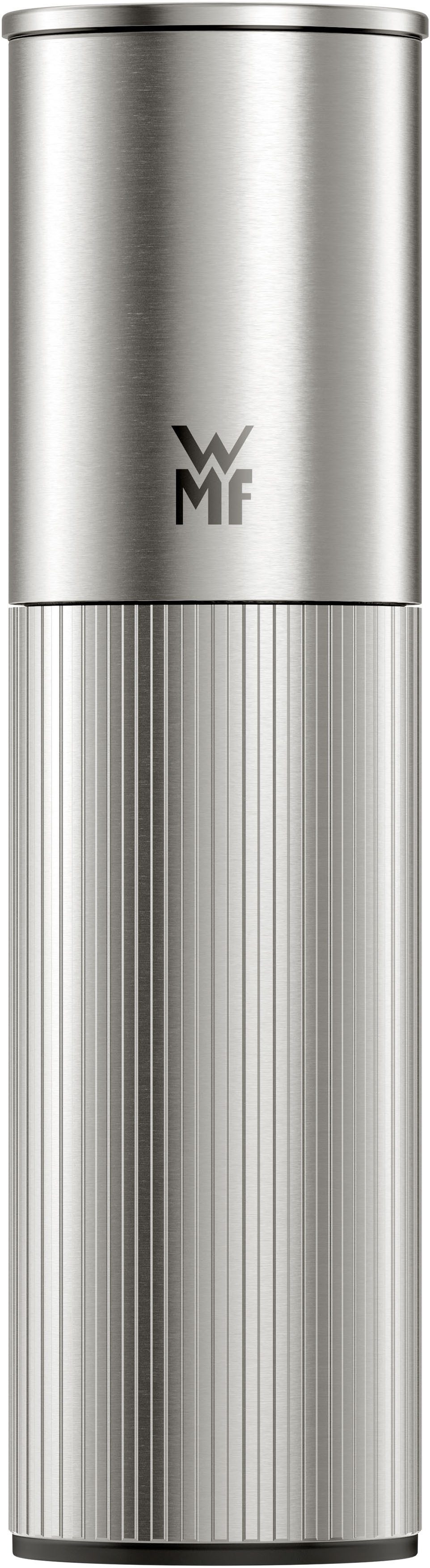 WMF Gewürzmühle Signature Pro, aus Edelstahl manuell, (1 Stück), Keramikmahlwerk, einstellbarer Mahlgrad, magnetischer Deckel
