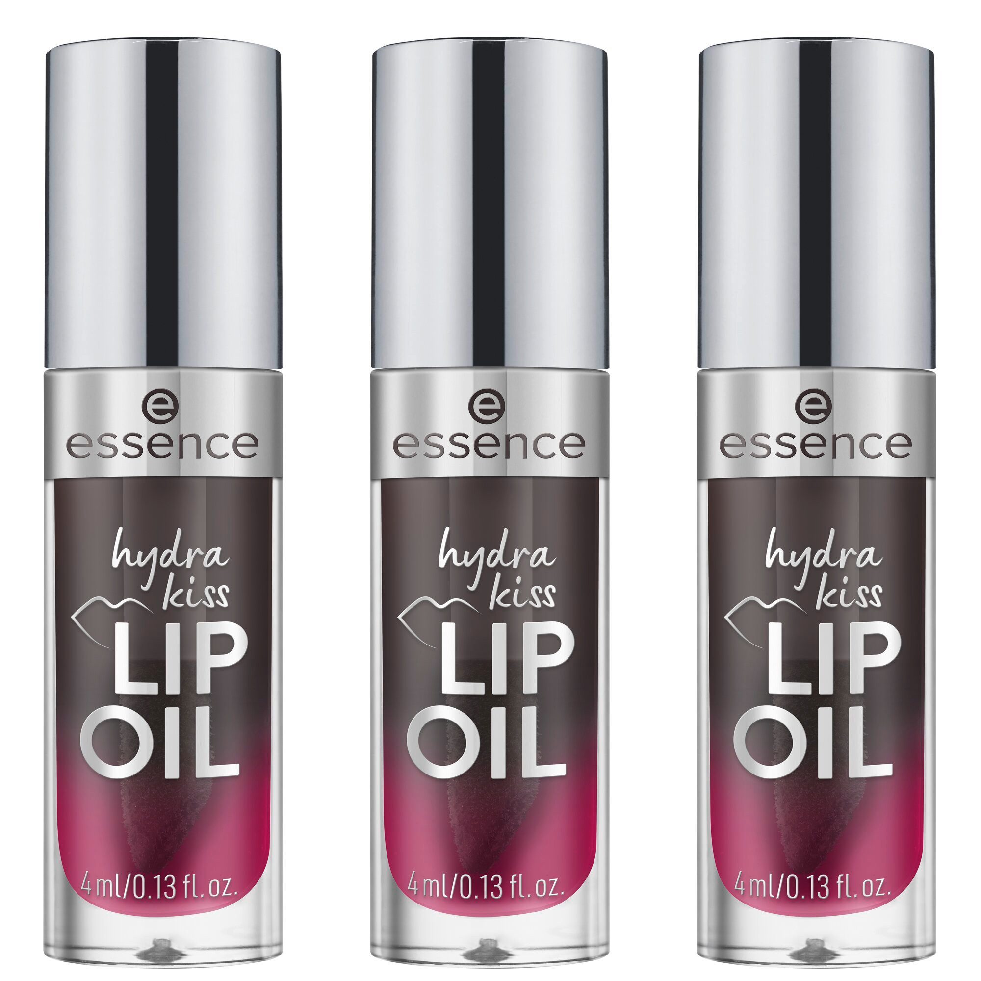 Essence Lipgloss HYDRA KISS LIP OIL, 3-tlg., mit hochglänzendem Finish