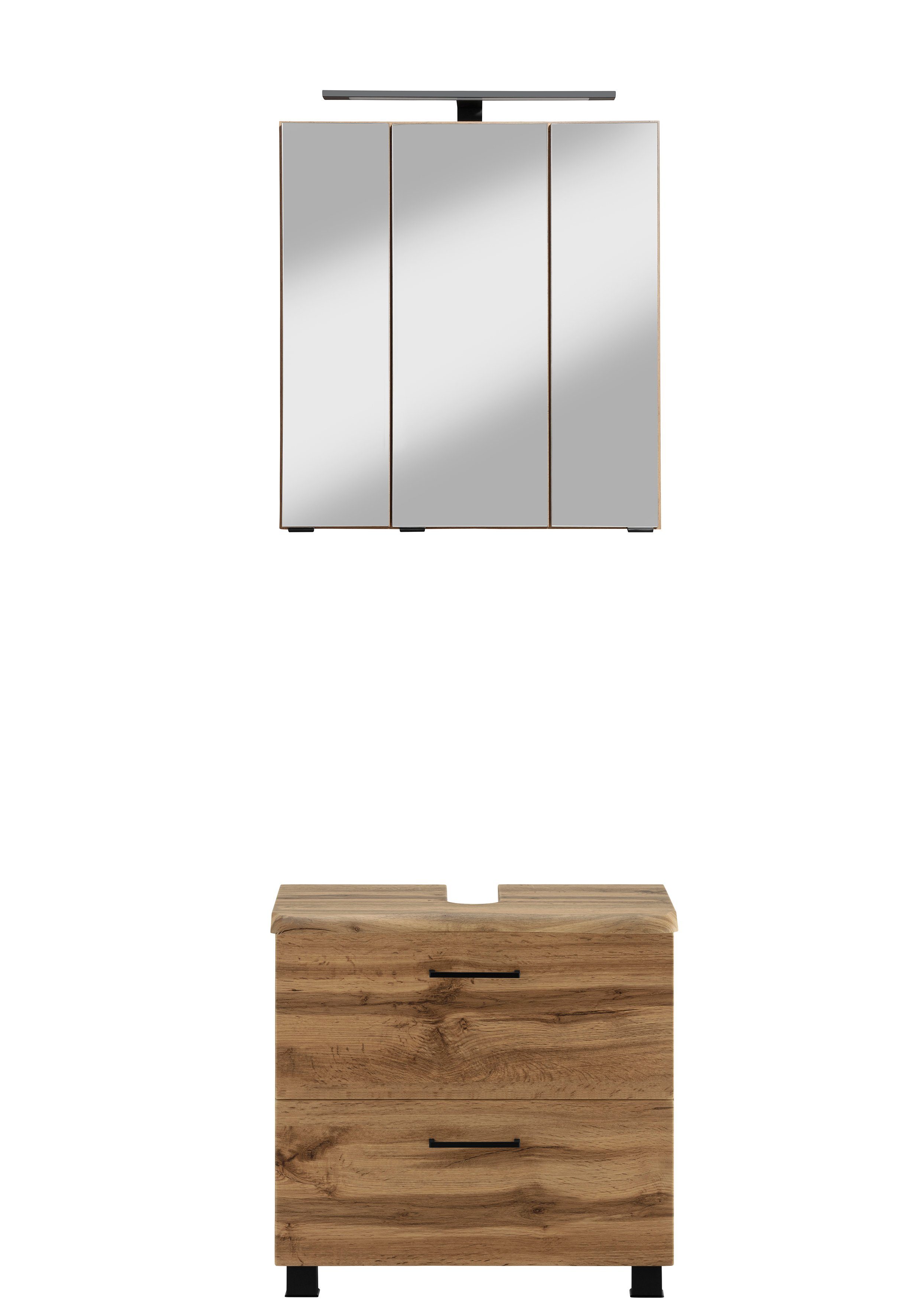 welltime Badmöbel-Set "Trento", Badezimmer-Set, Waschbeckenunterschrank, Sp günstig online kaufen