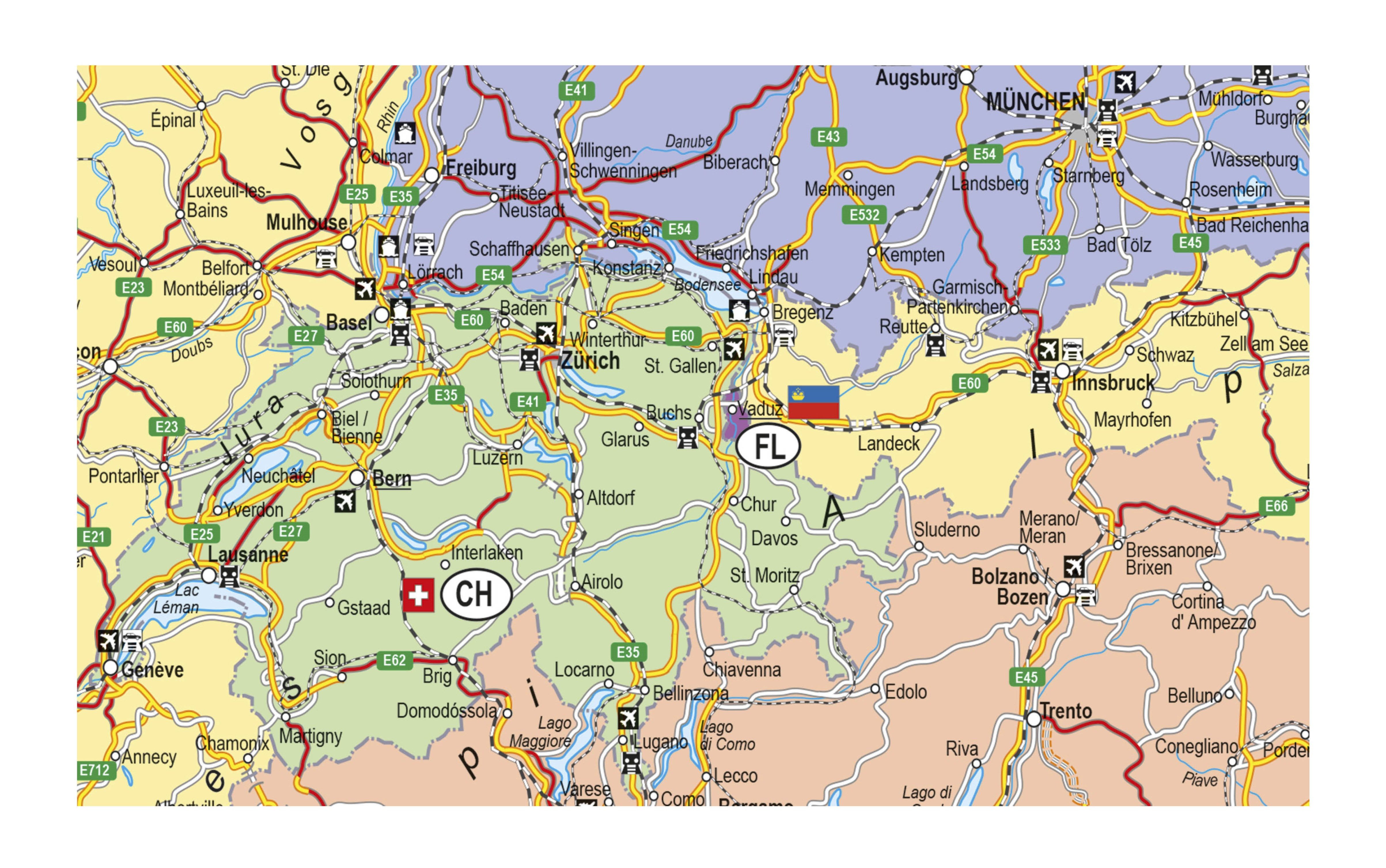 STIEFEL Poster Europa Organisationskarte 97 x 119 cm