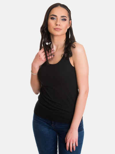 Evoni T-Shirt Basic Shirt für Damen Sommer Tank Top