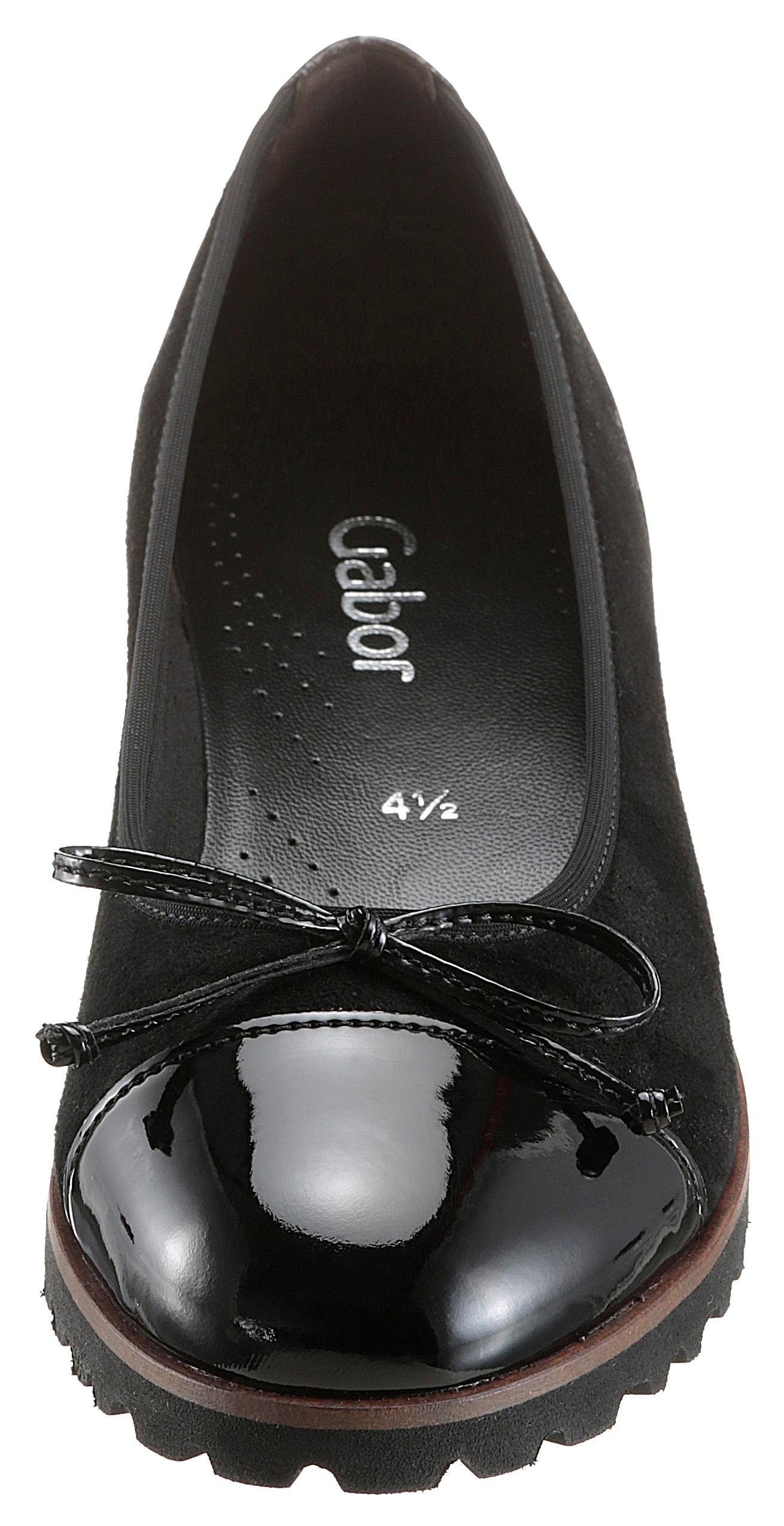 Gabor Ballerina Flats, Chunky Slipper mit komfortablem Gummieinfass