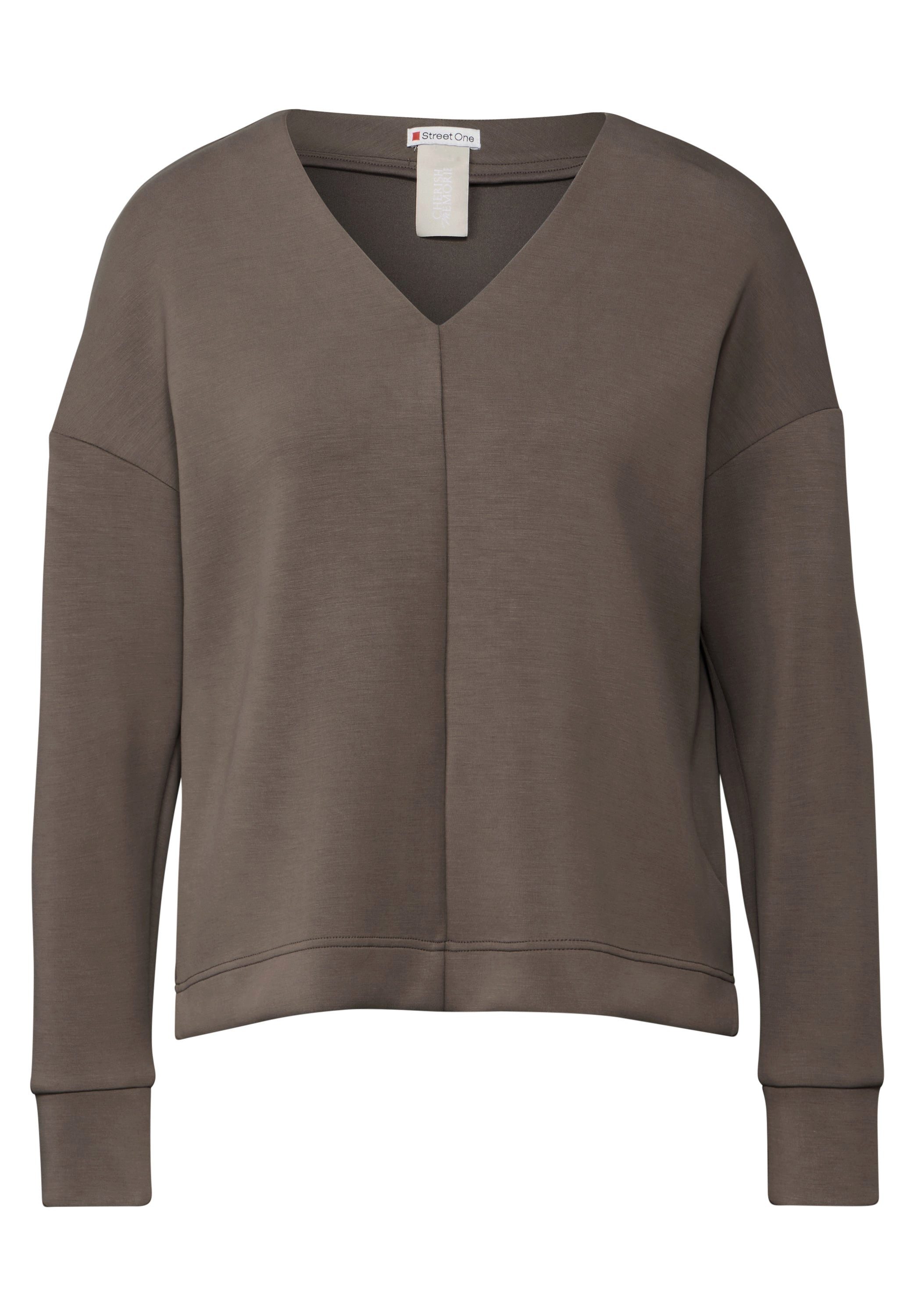 STREET ONE V-Shirt Silk-Look Shirt (1-tlg) günstig online kaufen