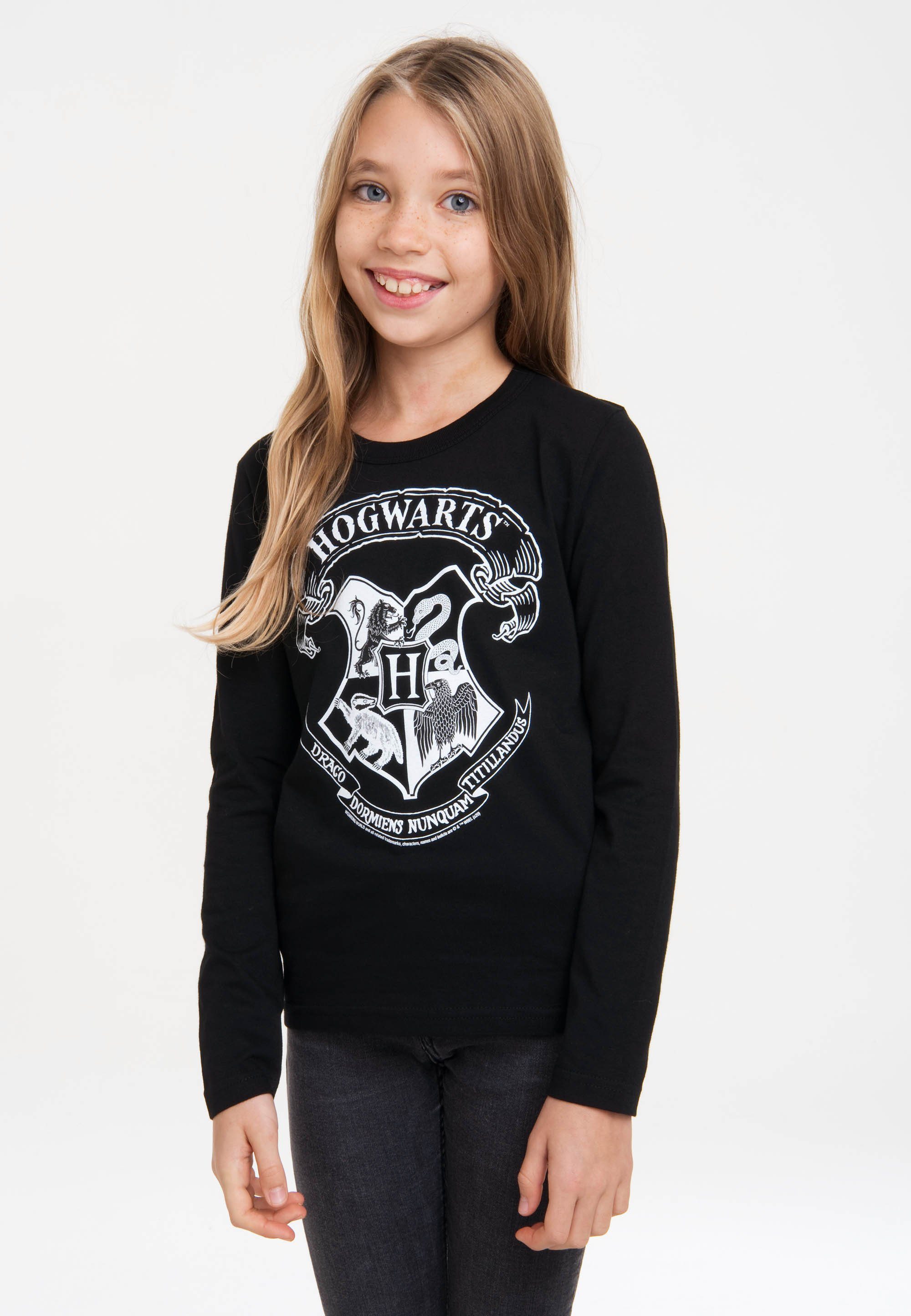 LOGOSHIRT Langarmshirt Harry Potter Hogwarts Print