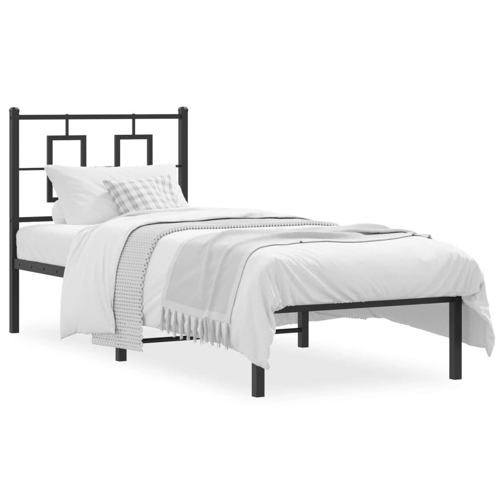 vidaXL Bett Bettgestell mit Kopfteil Metall günstig online kaufen
