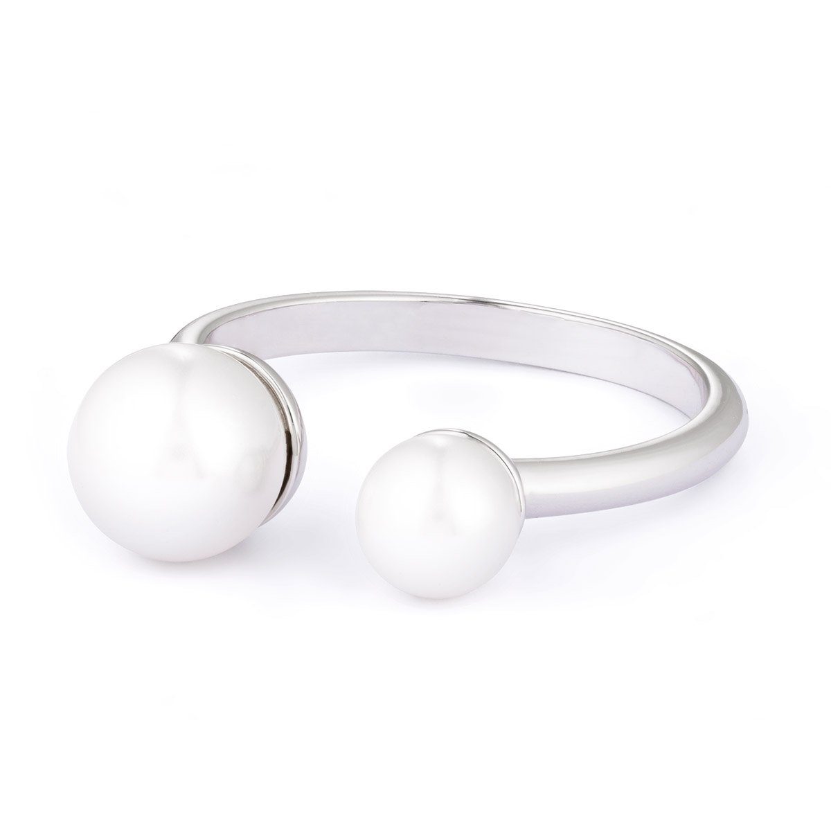 Pippa & Jean Perlenring silber, verziert mit Perlen von Swarovski®