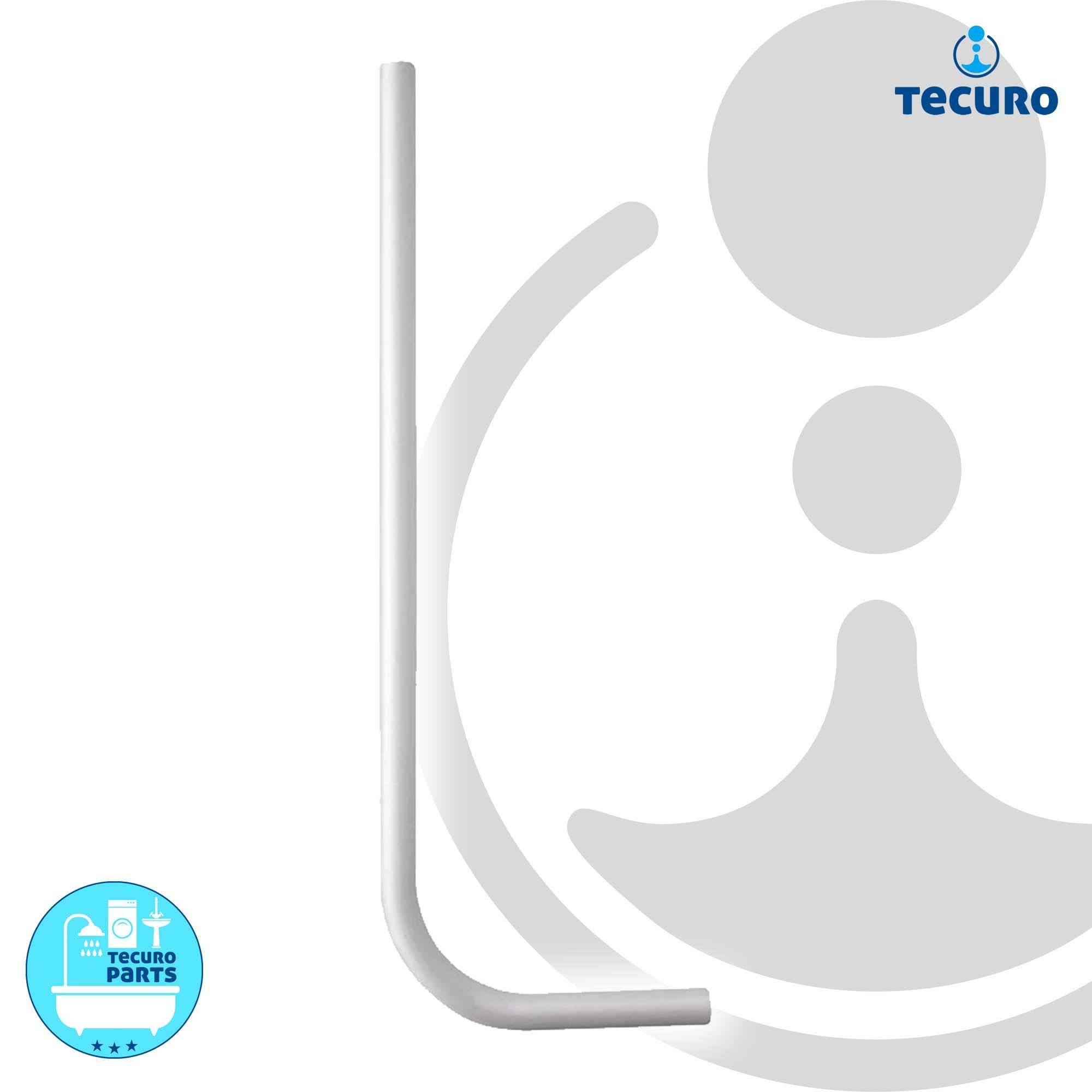 tecuro WC-Druckspüler Spülrohr Ø 28 mm für WC-Druckspüler - Kunststoff weiß