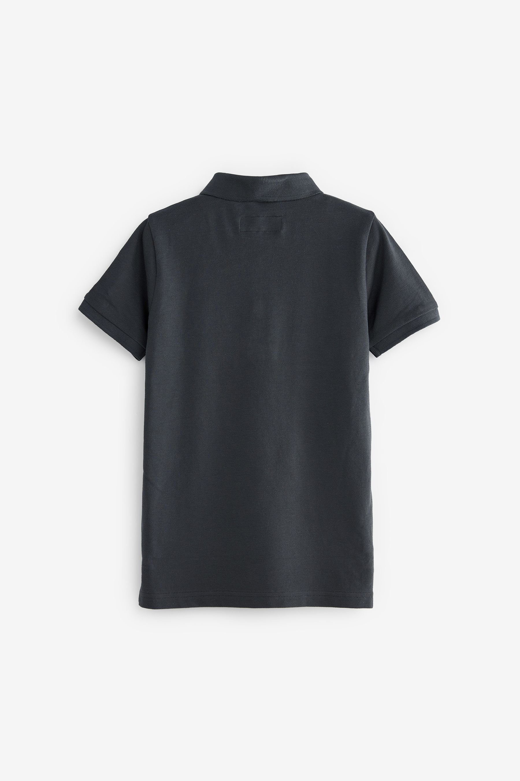 Next Kurzärmeliges Charcoal Polo-Shirt Grey (1-tlg) Poloshirt