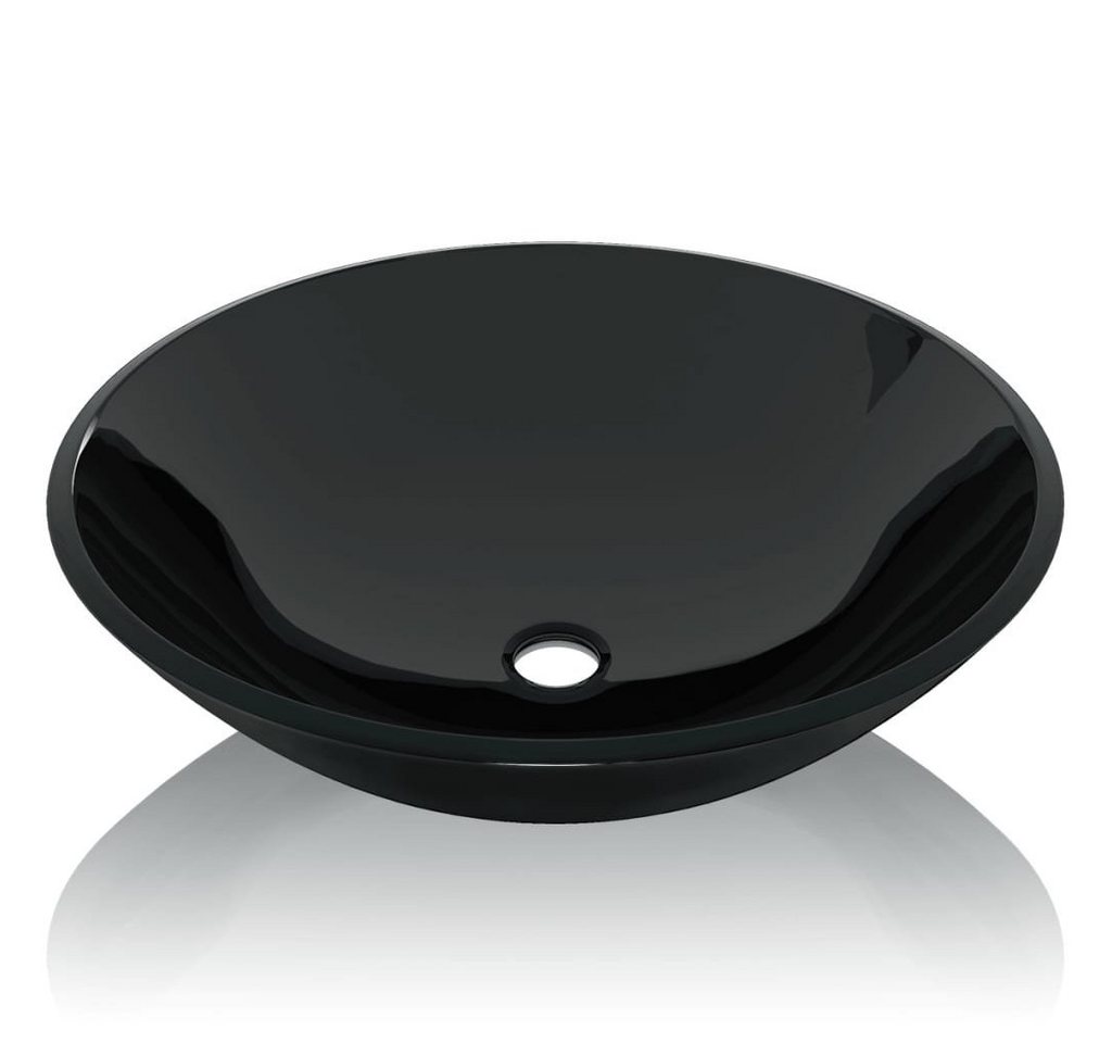 Thumbnail - vidaXL Waschbecken Waschbecken Hartglas 42 cm schwarz