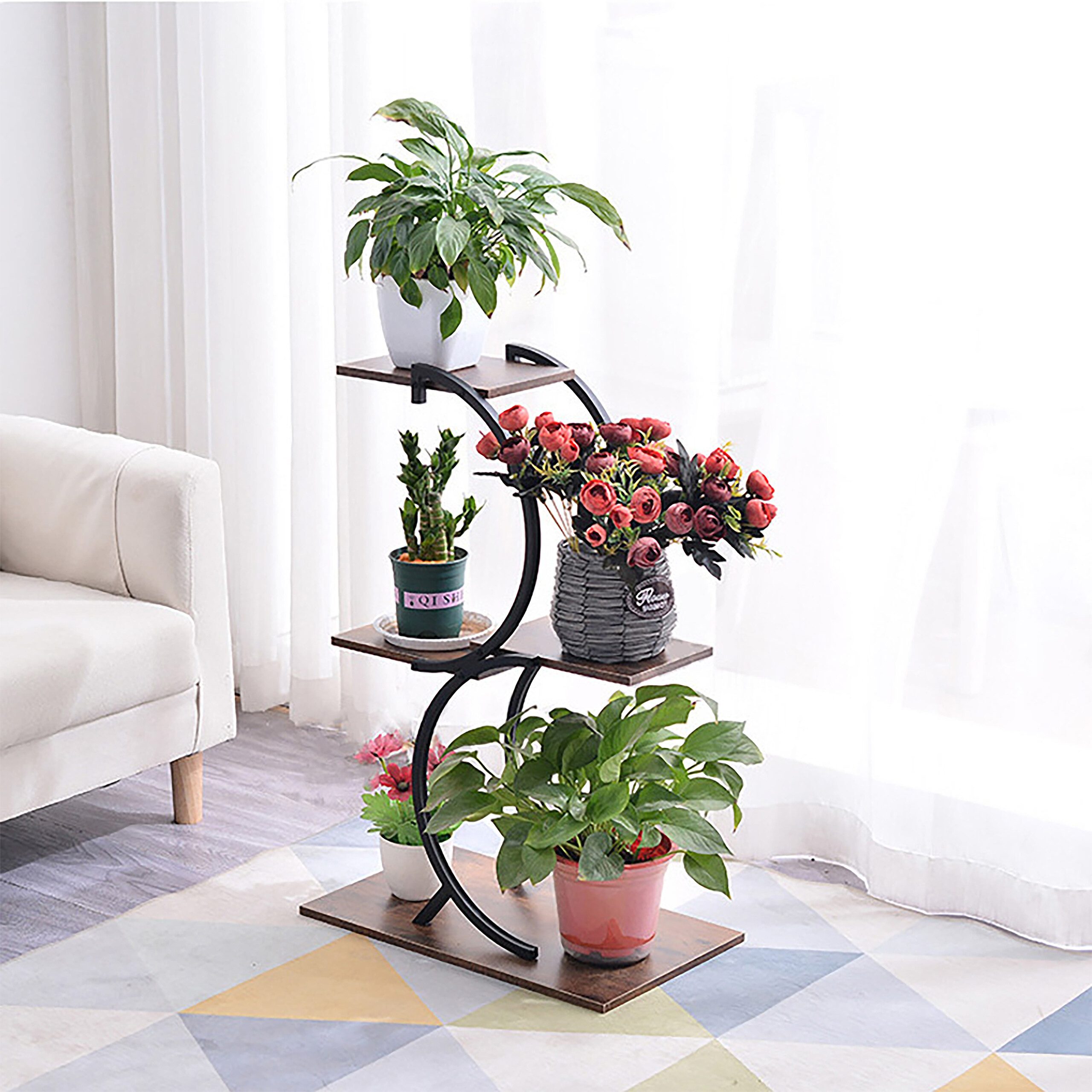 relaxdays Blumenständer Pflanzenständer Industrial Design günstig online kaufen