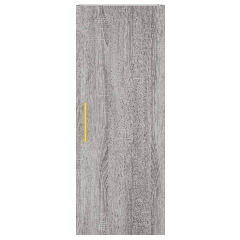 vidaXL Sideboard Wandschrank Sonoma Grau (1 cm St) 34,5x34x90
