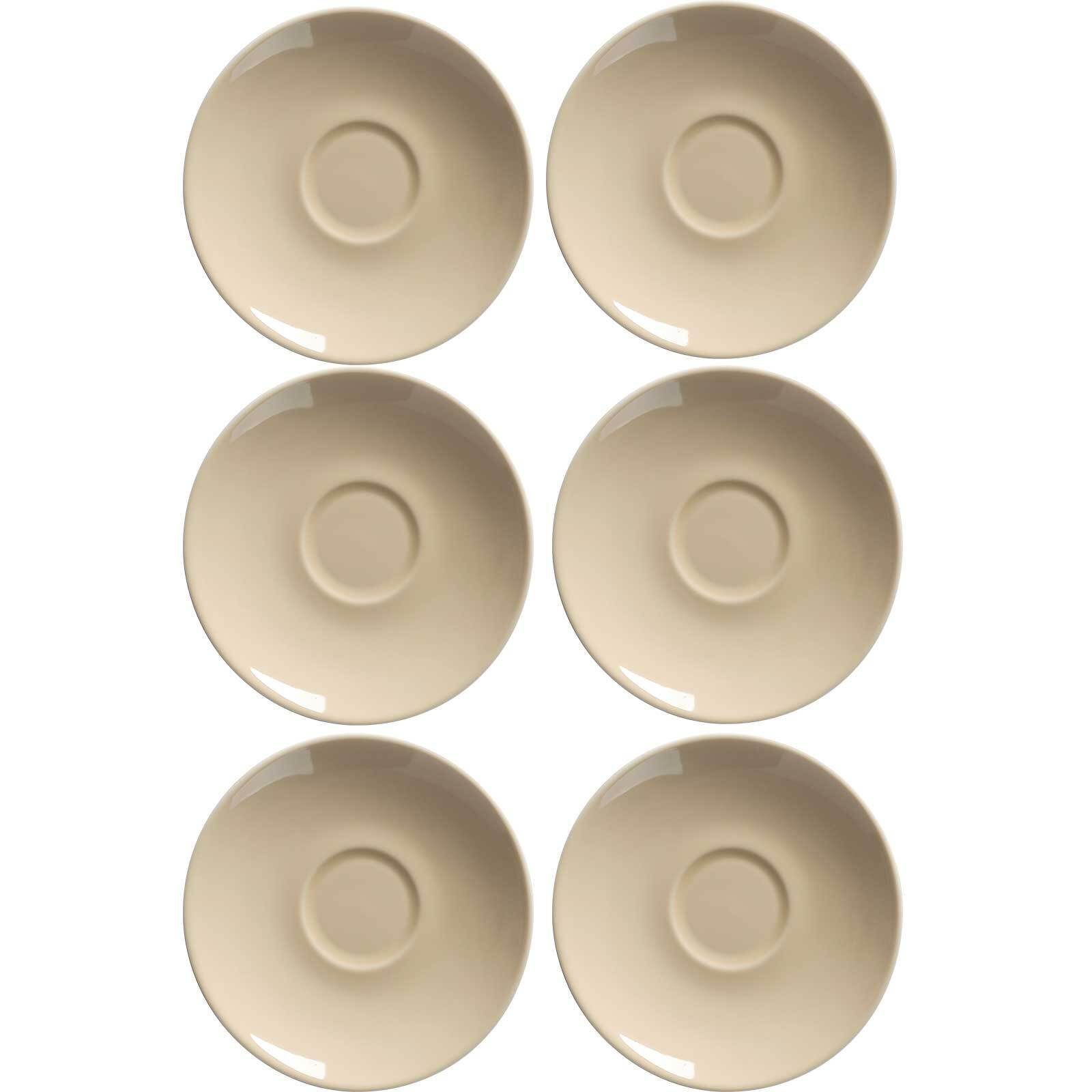 Ritzenhoff & Breker Untertasse Doppio Espressountertassen ø 12.0 cm 6er Set, (6 St) Vanilla