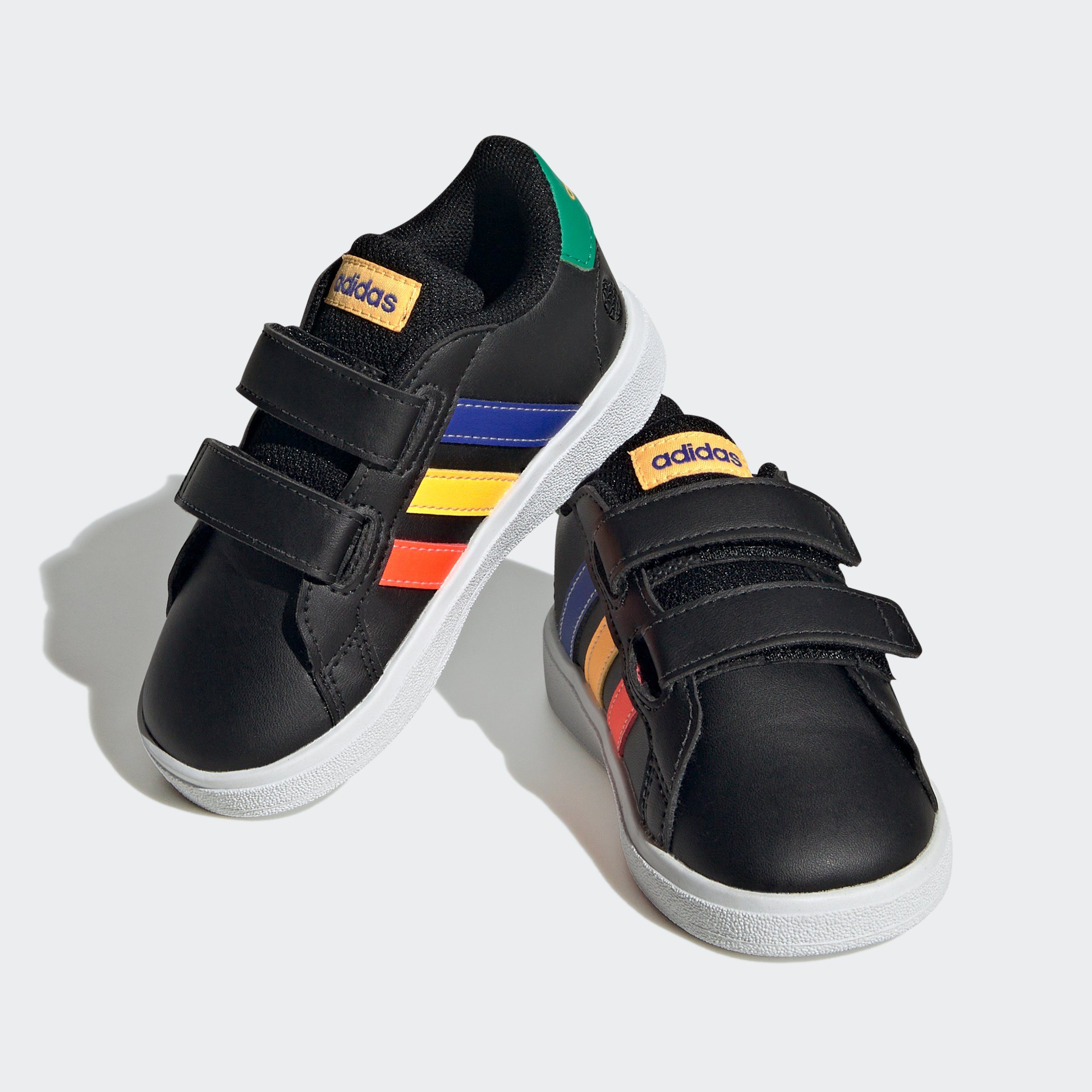 adidas Sportswear GRAND COURT den auf Sneaker LIFESTYLE Green des HOOK adidas LOOP Spuren AND / Superstar / Court Design Black Lucid Core Blue