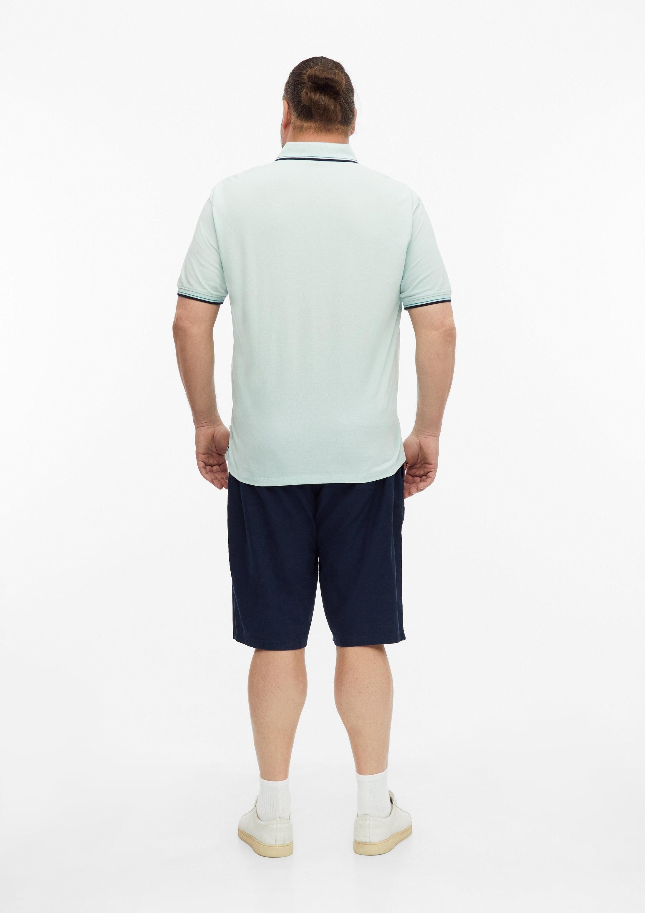 s.Oliver Kurzarmshirt Polo-Shirt Poloshirt aus Baumwollpiqué mit Kontrast-Details