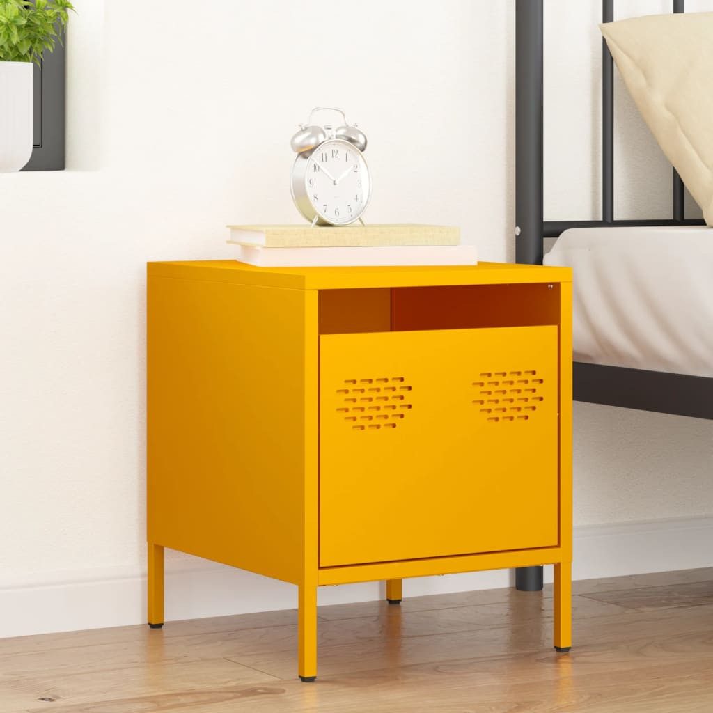 vidaXL Nachttisch Nachttisch Senfgelb 35x39x43,5 cm günstig online kaufen