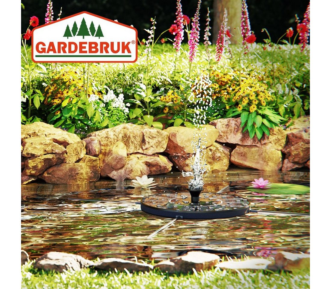 Thumbnail - Gardebruk Wasserpumpe, 7 Effekte 180L/h Solarpanel 160mm 1,4 Watt Garten Wasserspiel