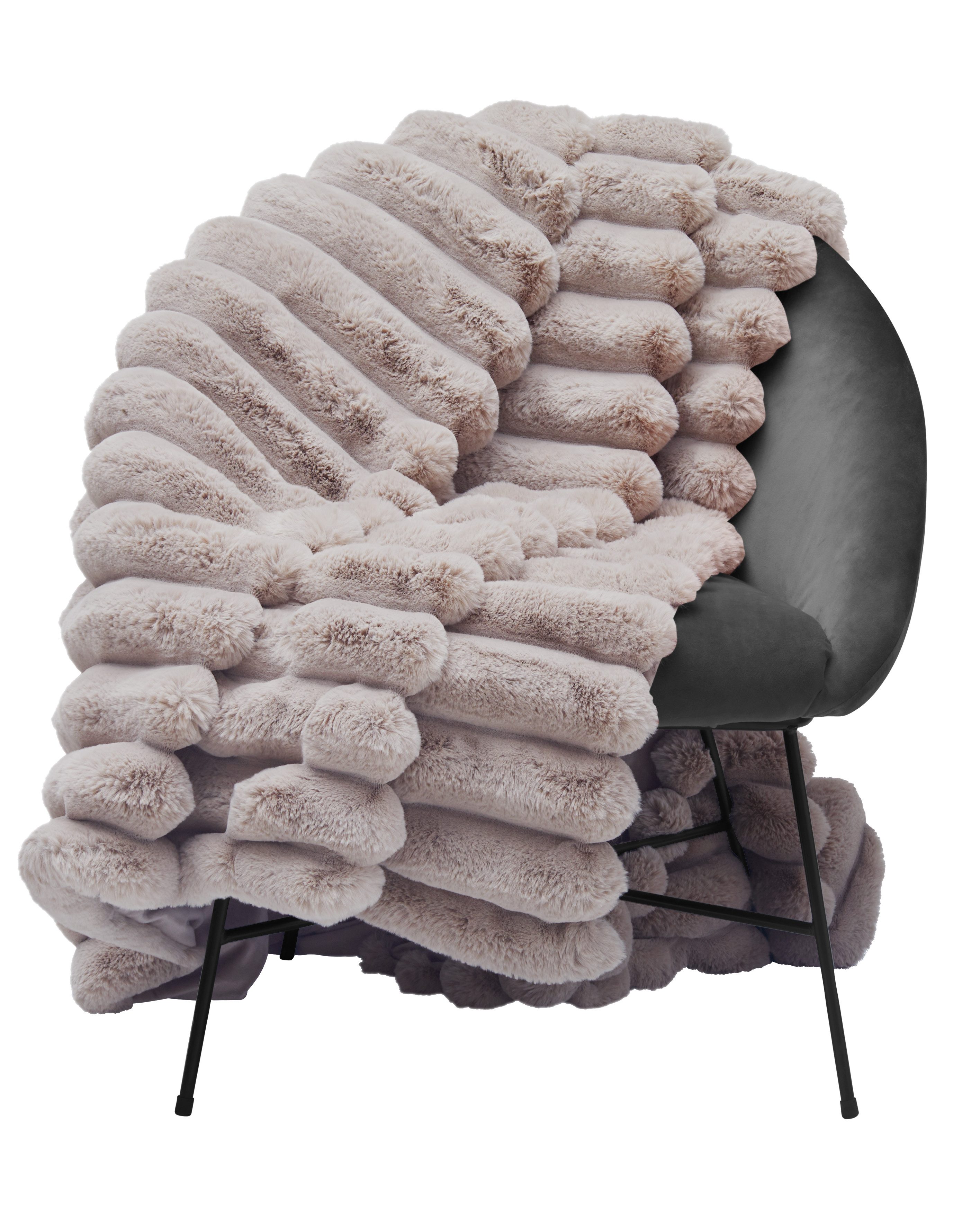 Wohndecke Trendige Kuscheldecke Felloptik 140x220 cm, Skinnwille Home, flau günstig online kaufen