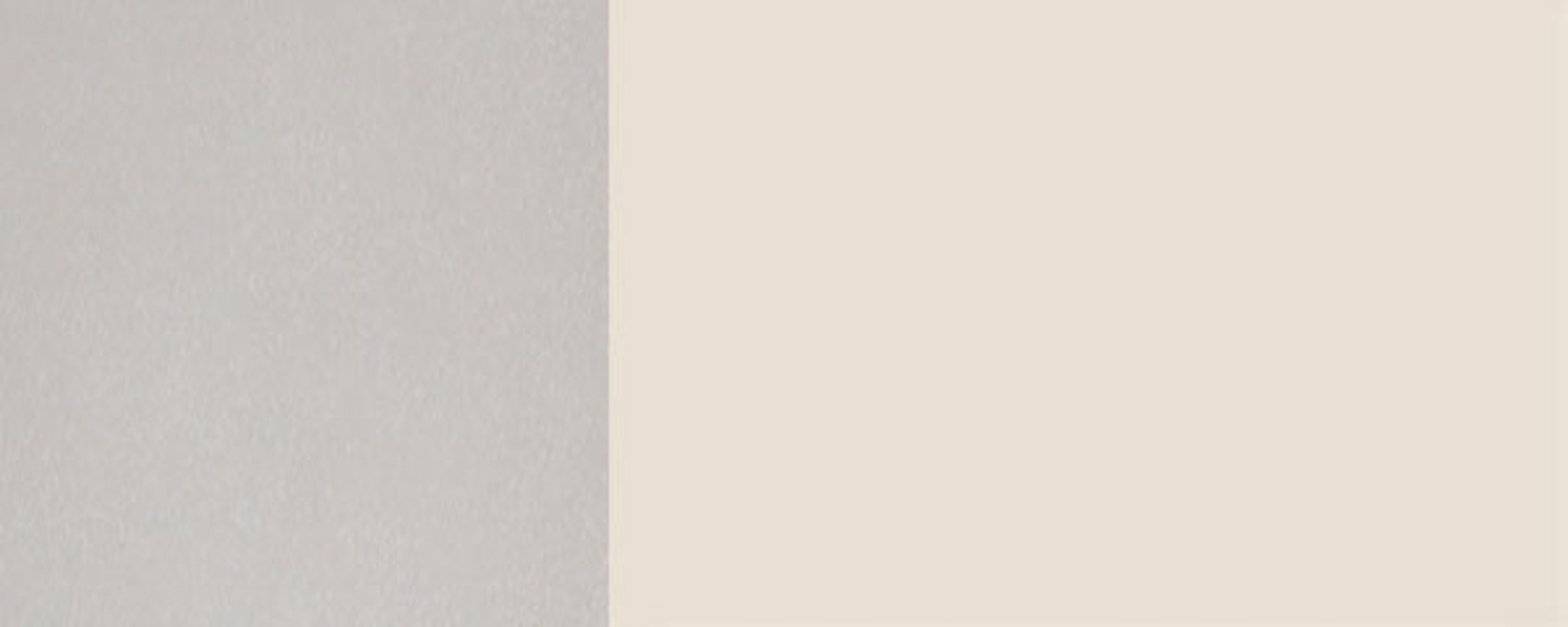 Kühlumbauschrank Florence Korpusfarbe Feldmann-Wohnen Front-, und wählbar 9001 RAL grifflos Ausführung 60cm (Florence) cremeweiß 2-türig Hochglanz
