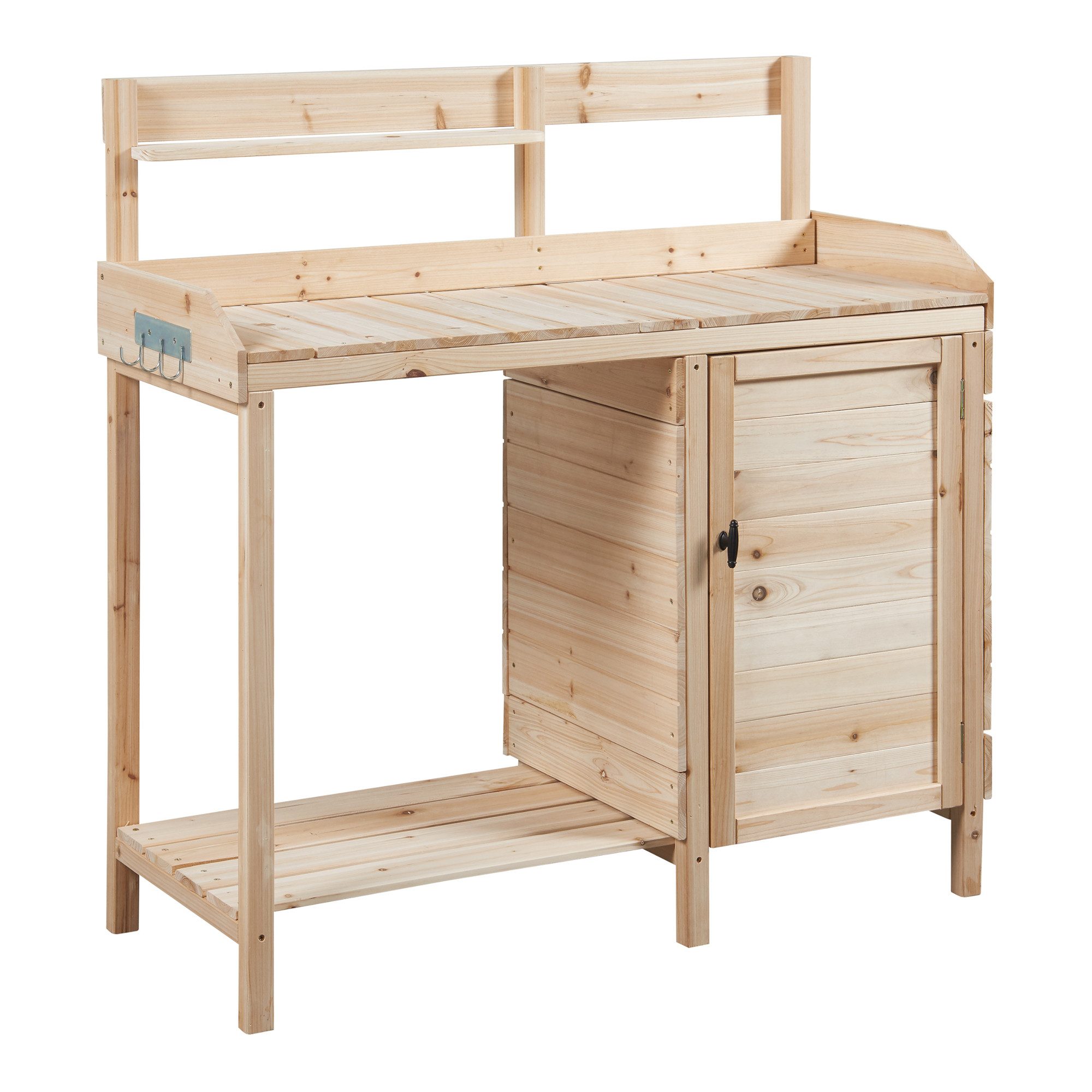 casa.pro Pflanztisch, »Alessano« mit Schrank 110 x 107 x 46 cm Tannenholz