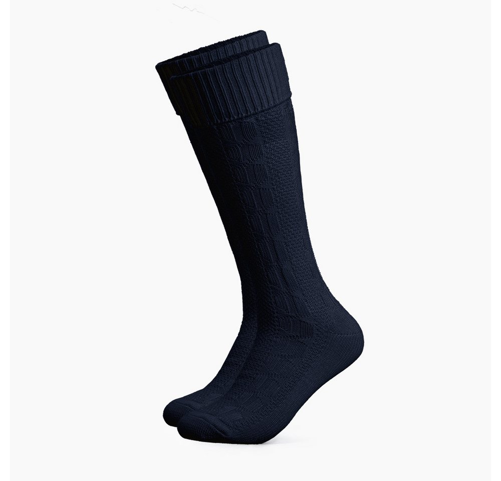 HerzSticht Trachtensocken Herren Lange Trachtensocken 1er Pack (Modell: Silberdistel) (1-Paar)
