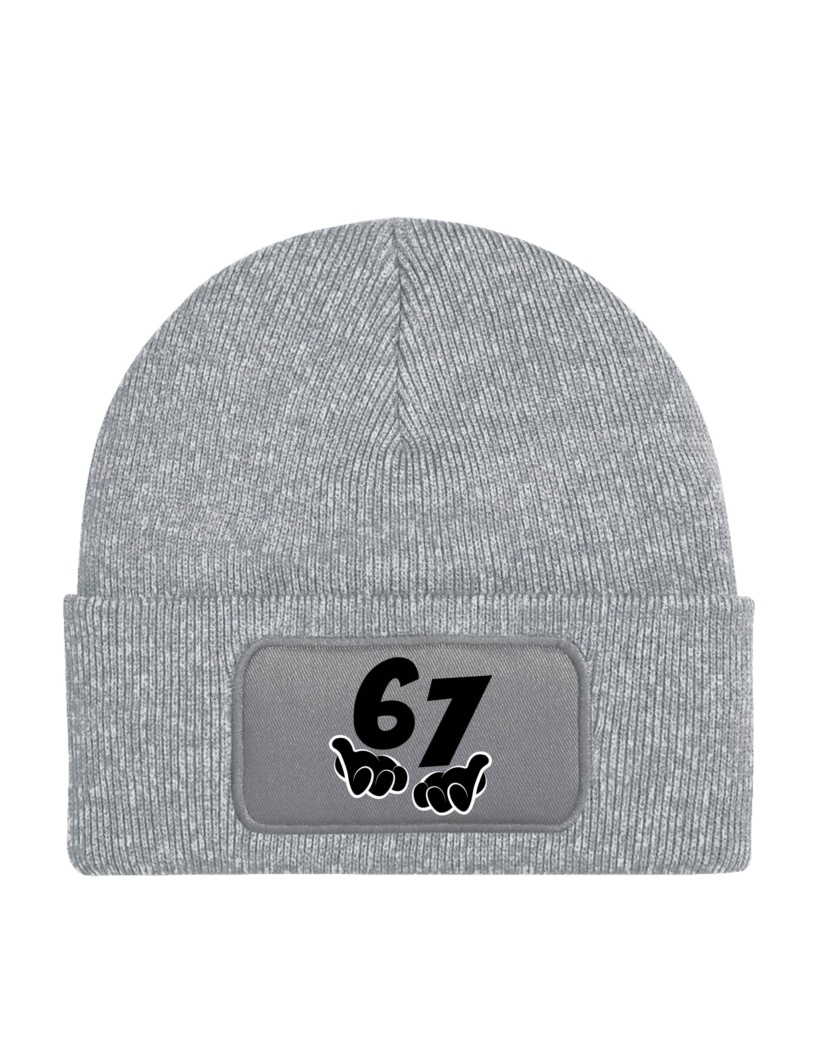 Beanie Unisex "67" Beanie Mütze für Damen & Herren Geschenk Statement
