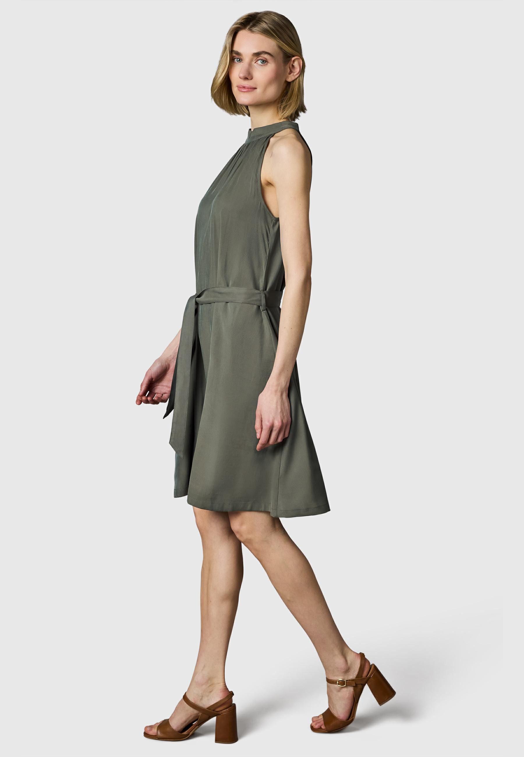 Ragwear A-Linien-Kleid Angylee Print YOUMODO Leichtes Sommerkleid mit Neckholder und Bindegürtel
