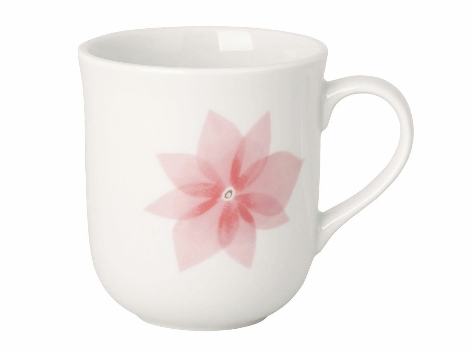 Hutschenreuther Becher Frühlingsgrüsse Blüten Becher mit Henkel 0,4l, Porzellan