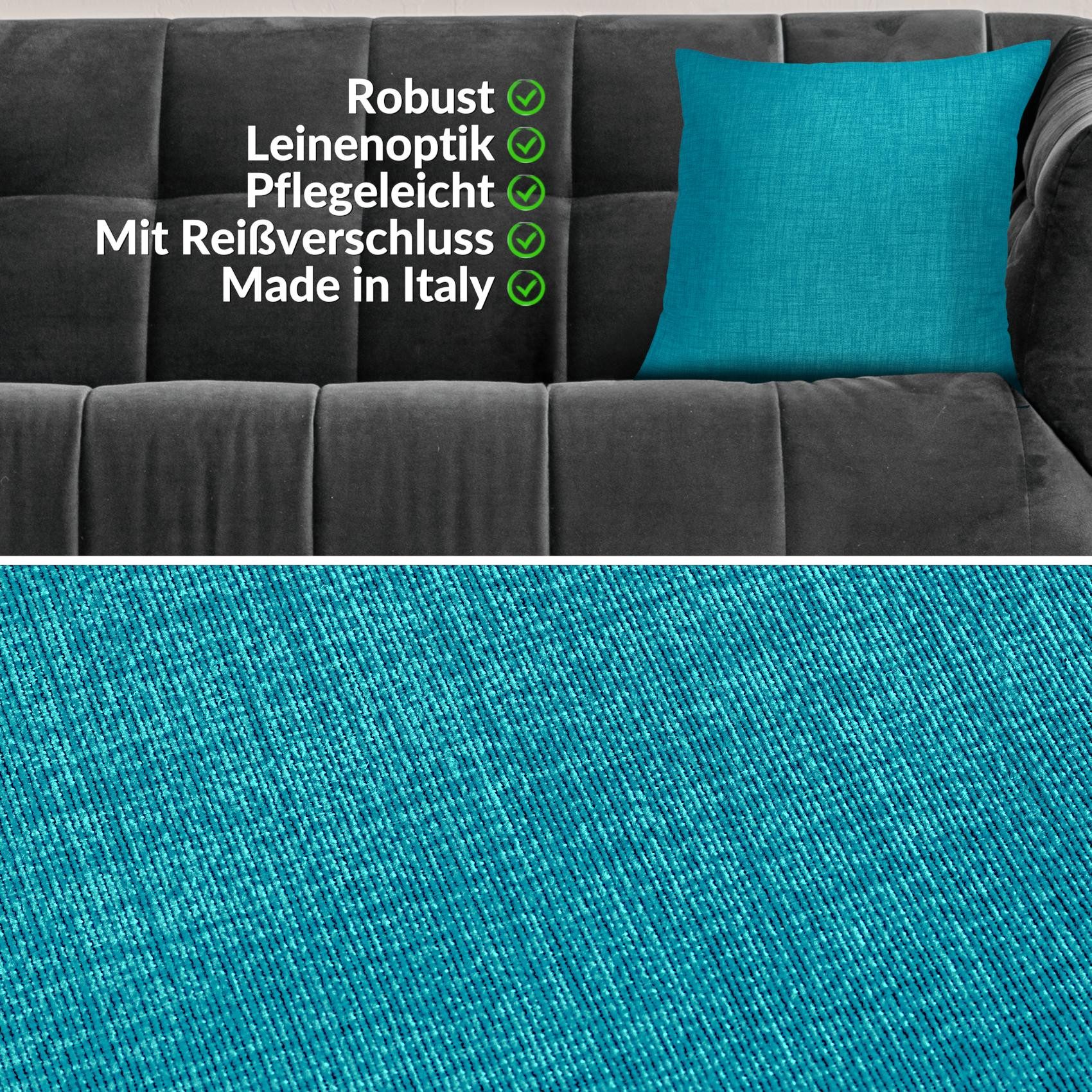 ANRO Dekokissen MrJack Kissenbezug Leinenoptik Deko Kissen Uni, Kissenbezug günstig online kaufen