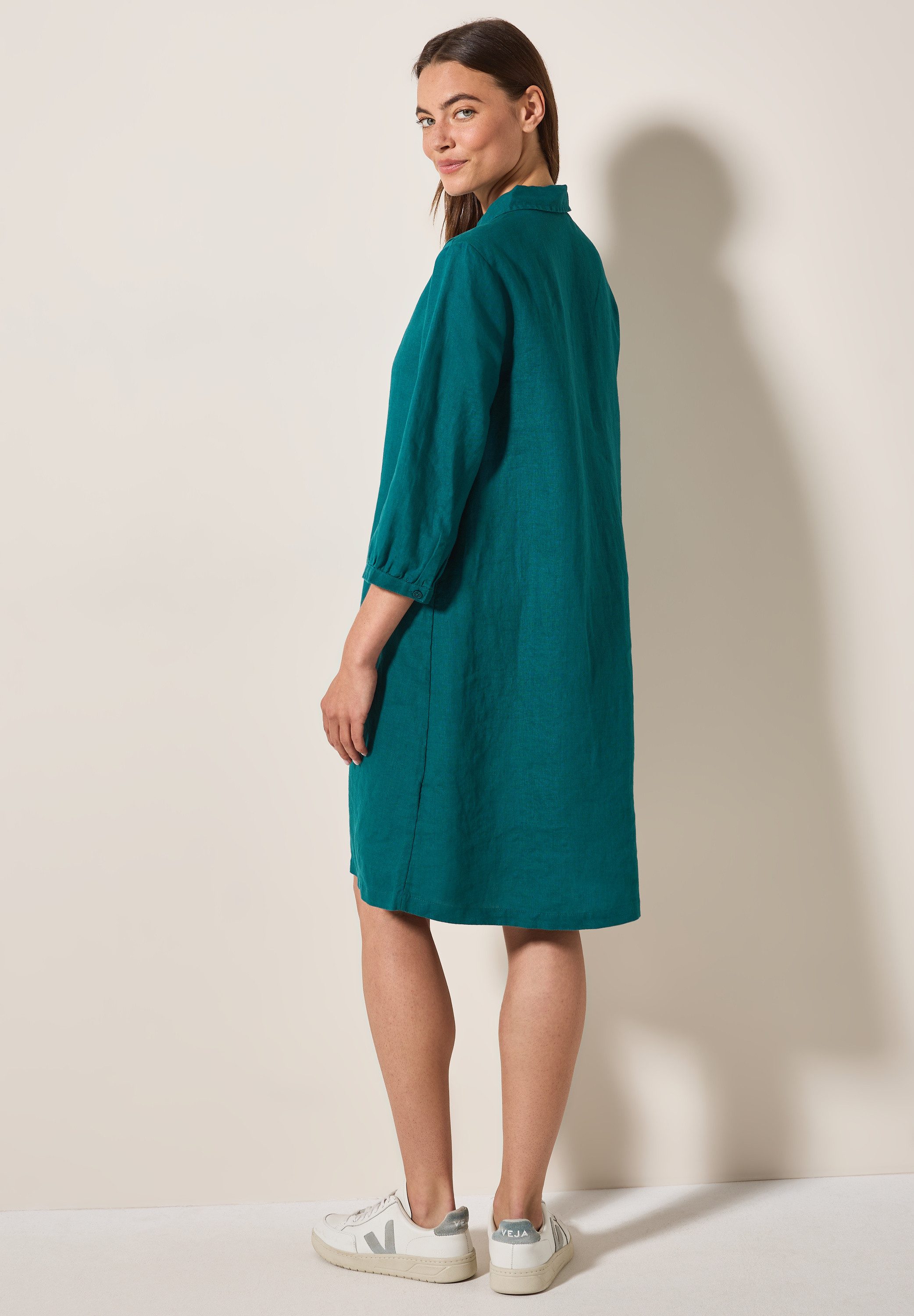 CECIL Blusenkleid aus Leinen und mit günstig online kaufen