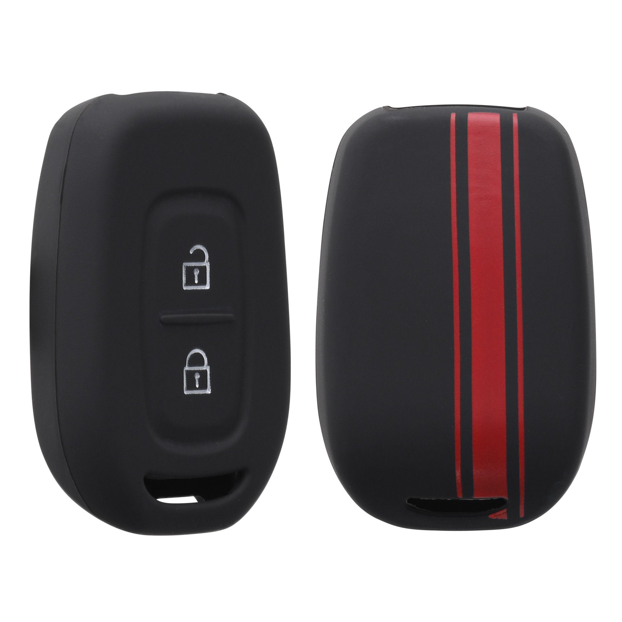 Dacia, Hülle Cover Schlüsselhülle für kwmobile Schlüsseltasche Case Renault Autoschlüssel Schlüssel Rot