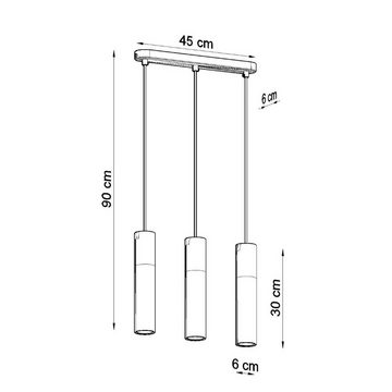 SOLLUX lighting Hängeleuchte BORGIO, ohne Leuchtmittel, Schleuder