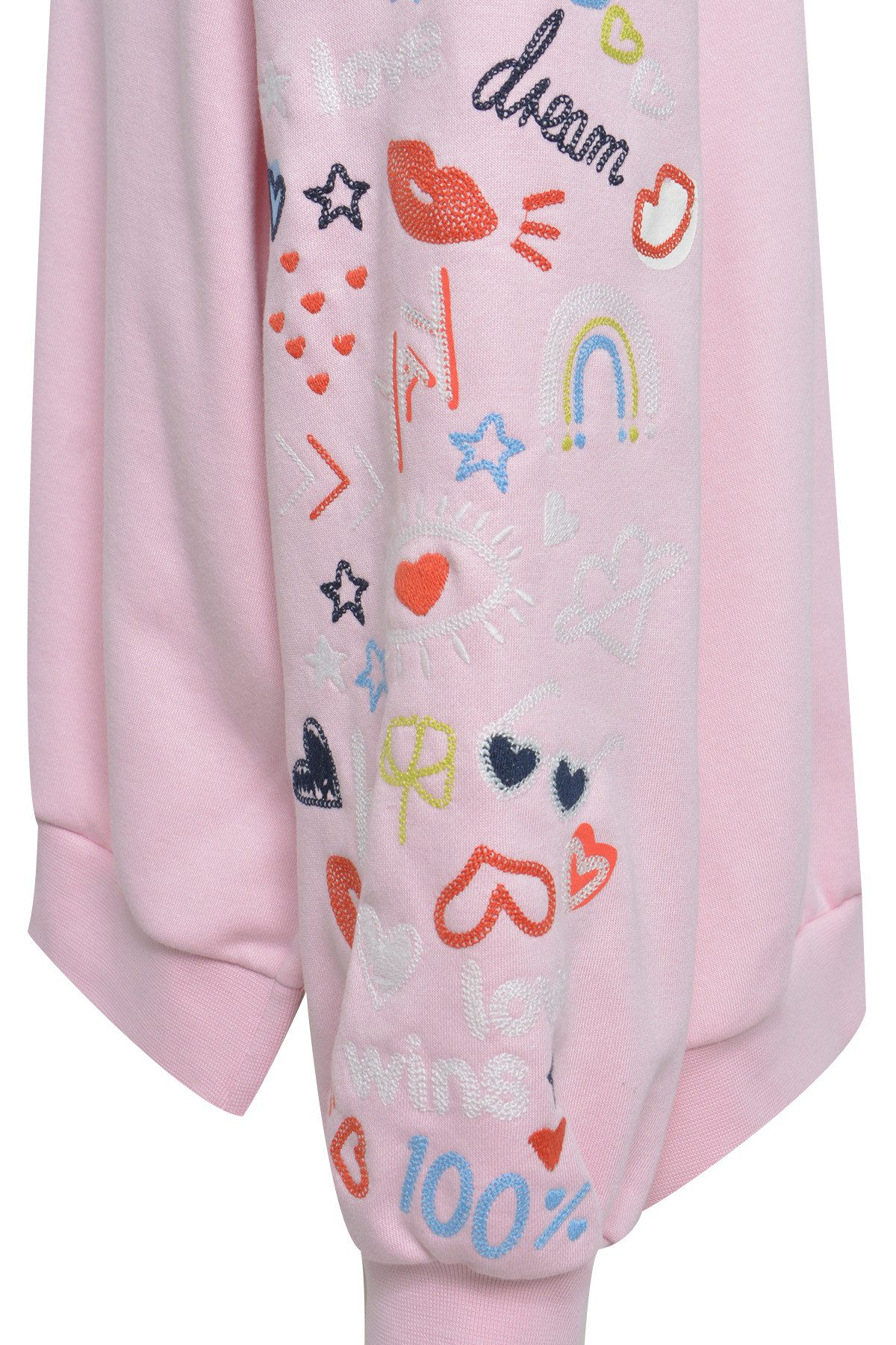 Smith & Soul Sweatshirt mit V-Ausschnitt, Oversize, bestickt