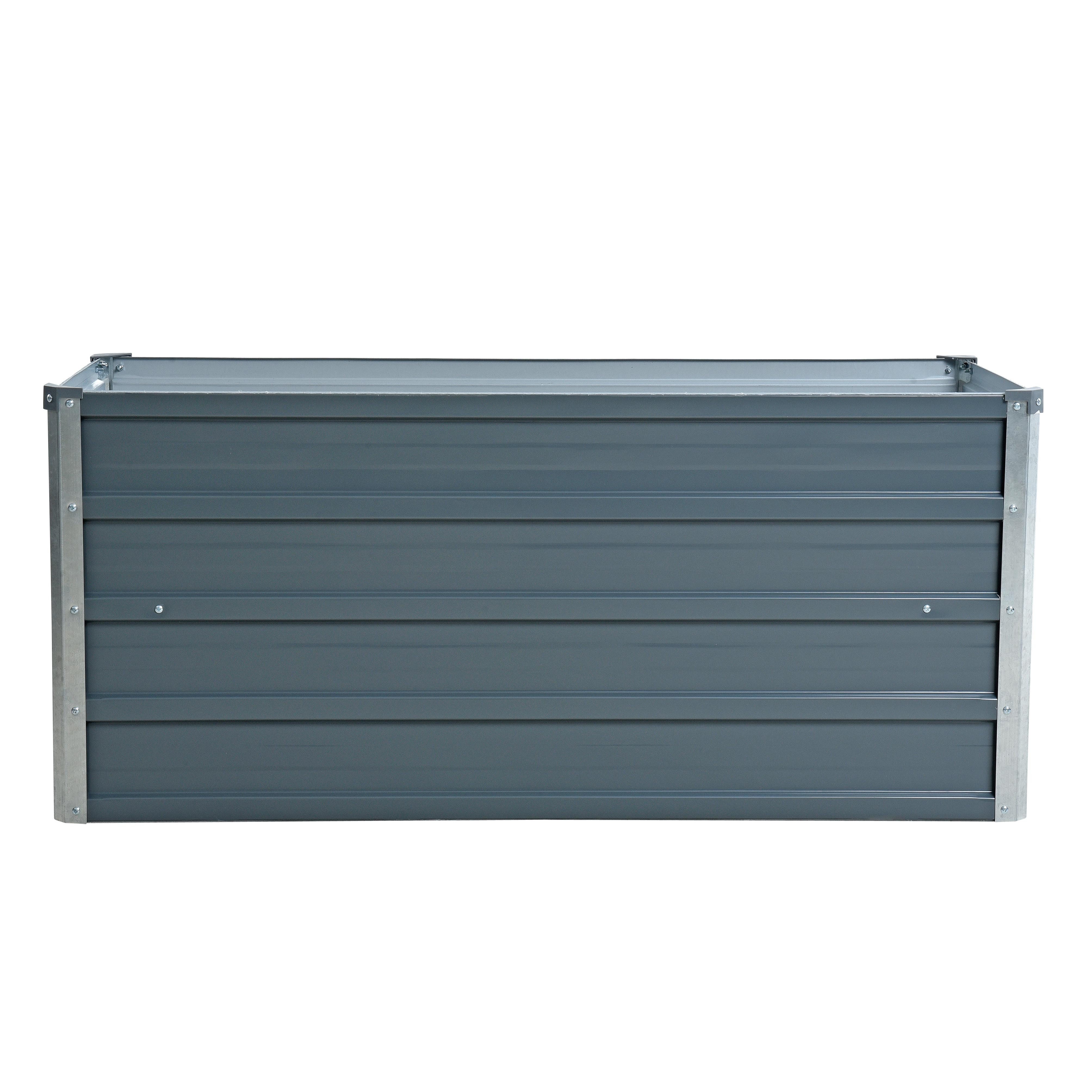 ESTEXO Hochbeet Metall Blumenbeet 100x40x45 cm Grau Pflanzbeet Gemüsebeet Pflanzkast – Bild 5 von 5