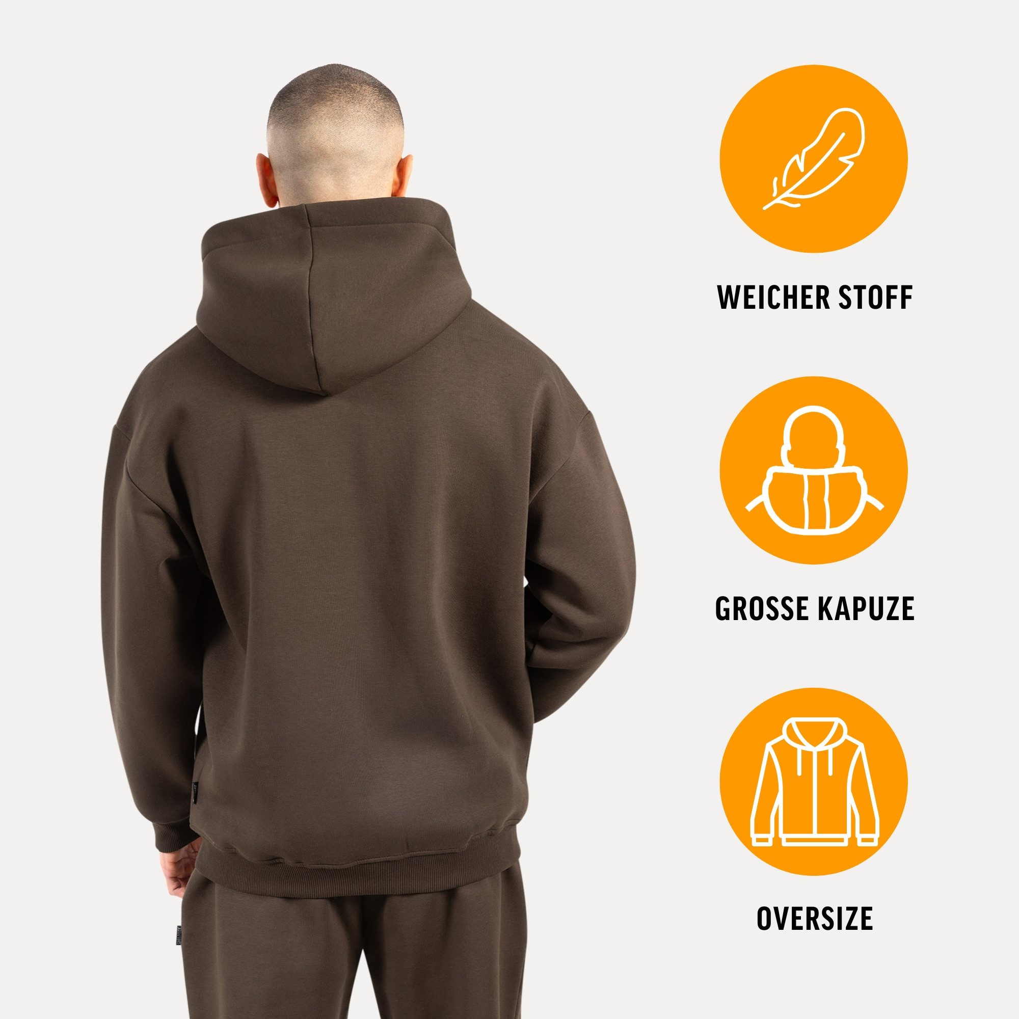 Smilodox Kapuzenstrickjacke Cedrik, Oversize Zip Hoodie, Kapuzenpullover mi günstig online kaufen