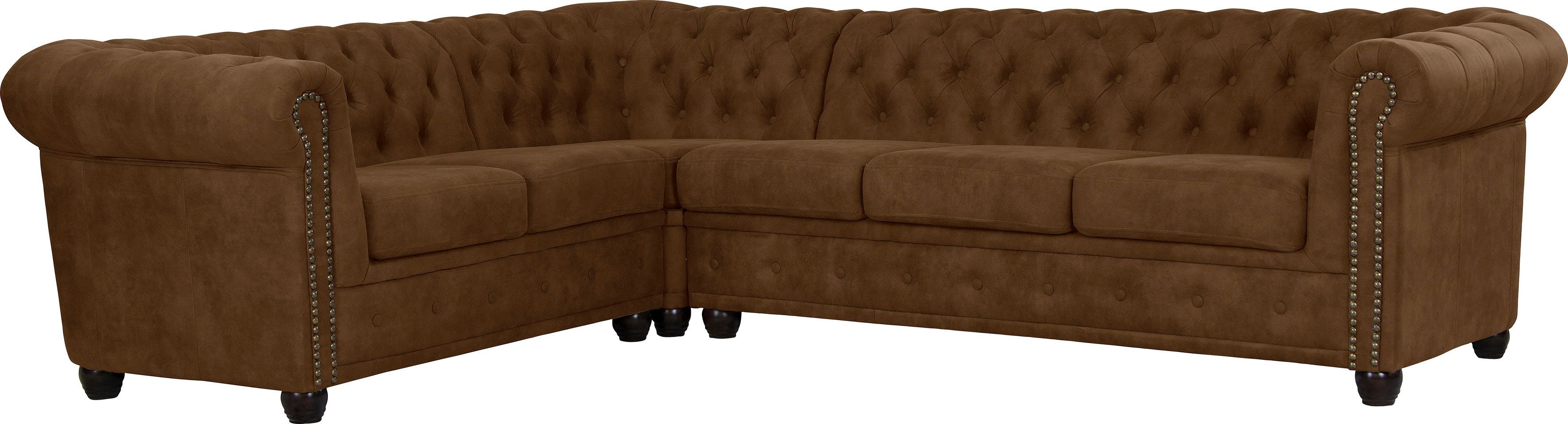 Home affaire Chesterfield-Sofa Rysum L-Form, Chesterfield-Optik, günstig online kaufen