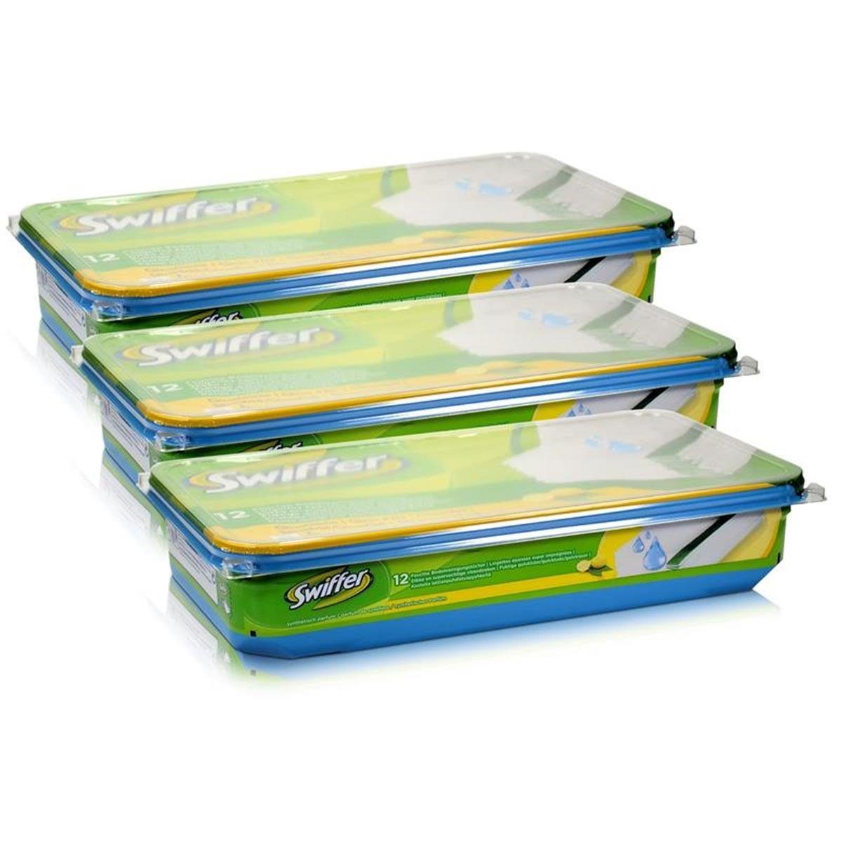Swiffer 3x Swiffer Wet Wischtuecher 12er Fussbodenreiniger