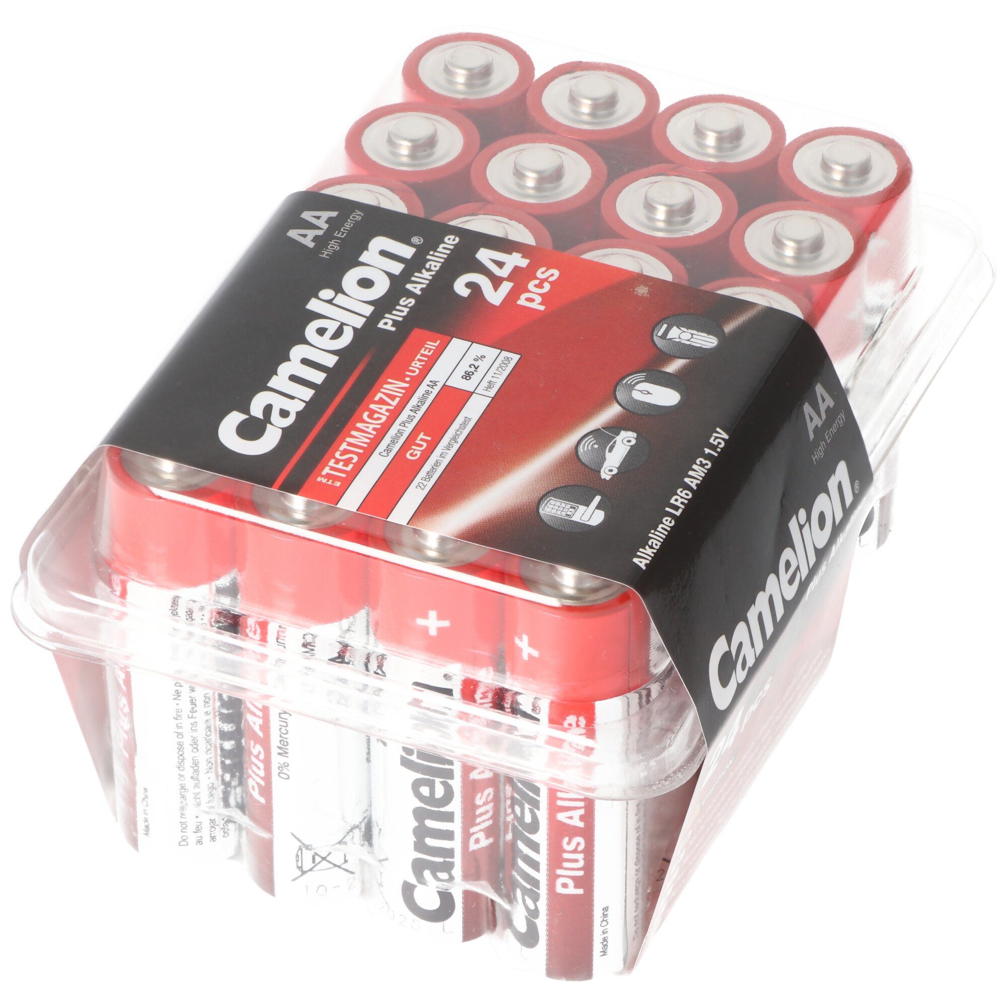 Camelion Camelion Plus Alkaline AA Batterien, 24 Stück in praktischer Aufbewah Batterie, (1,5 V)